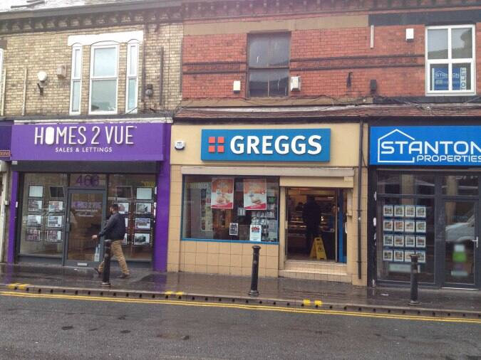 Menu Of Greggs Withington Manchester