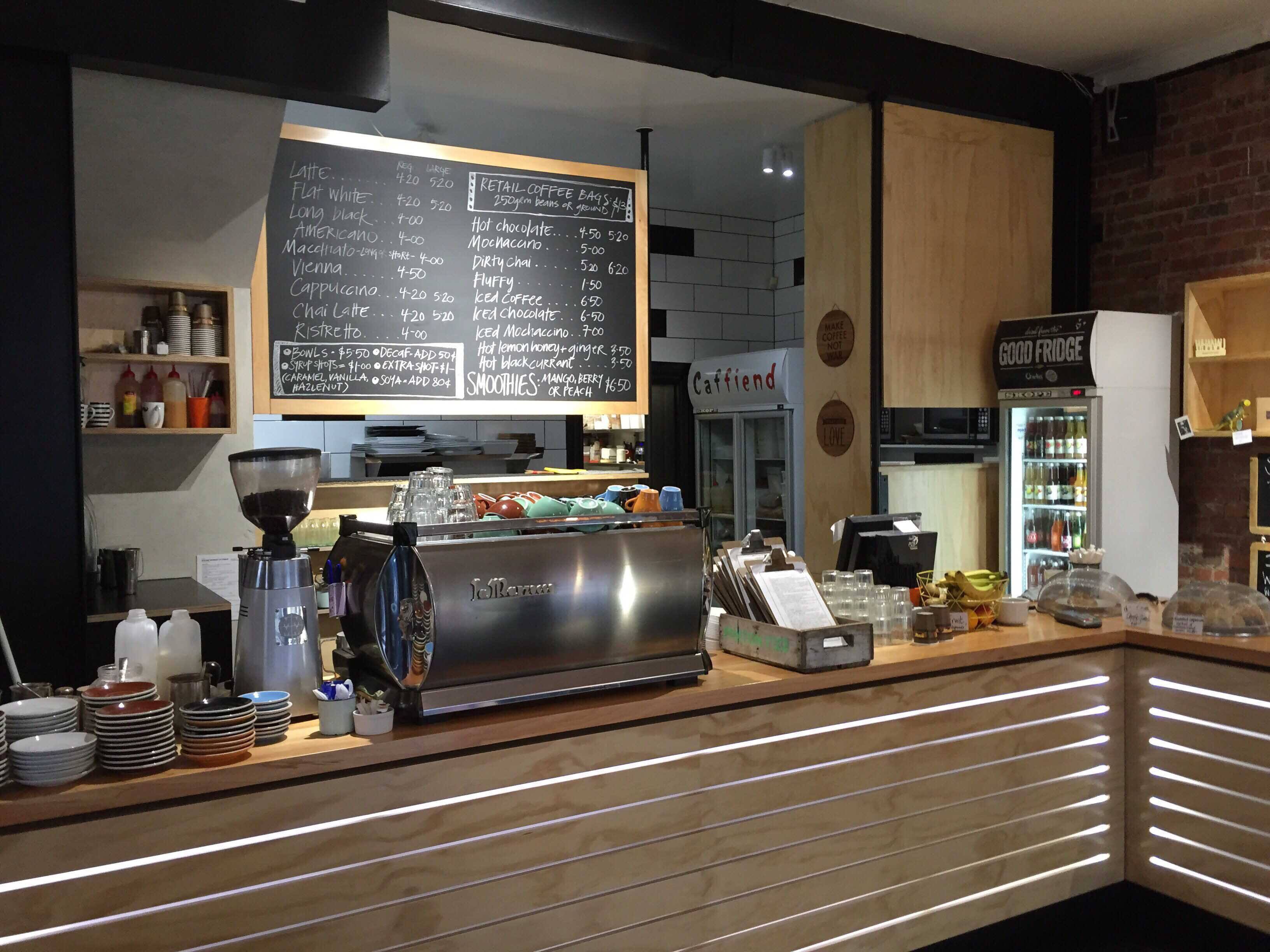 Caffiend Menu Menu For Caffiend Petone Wellington