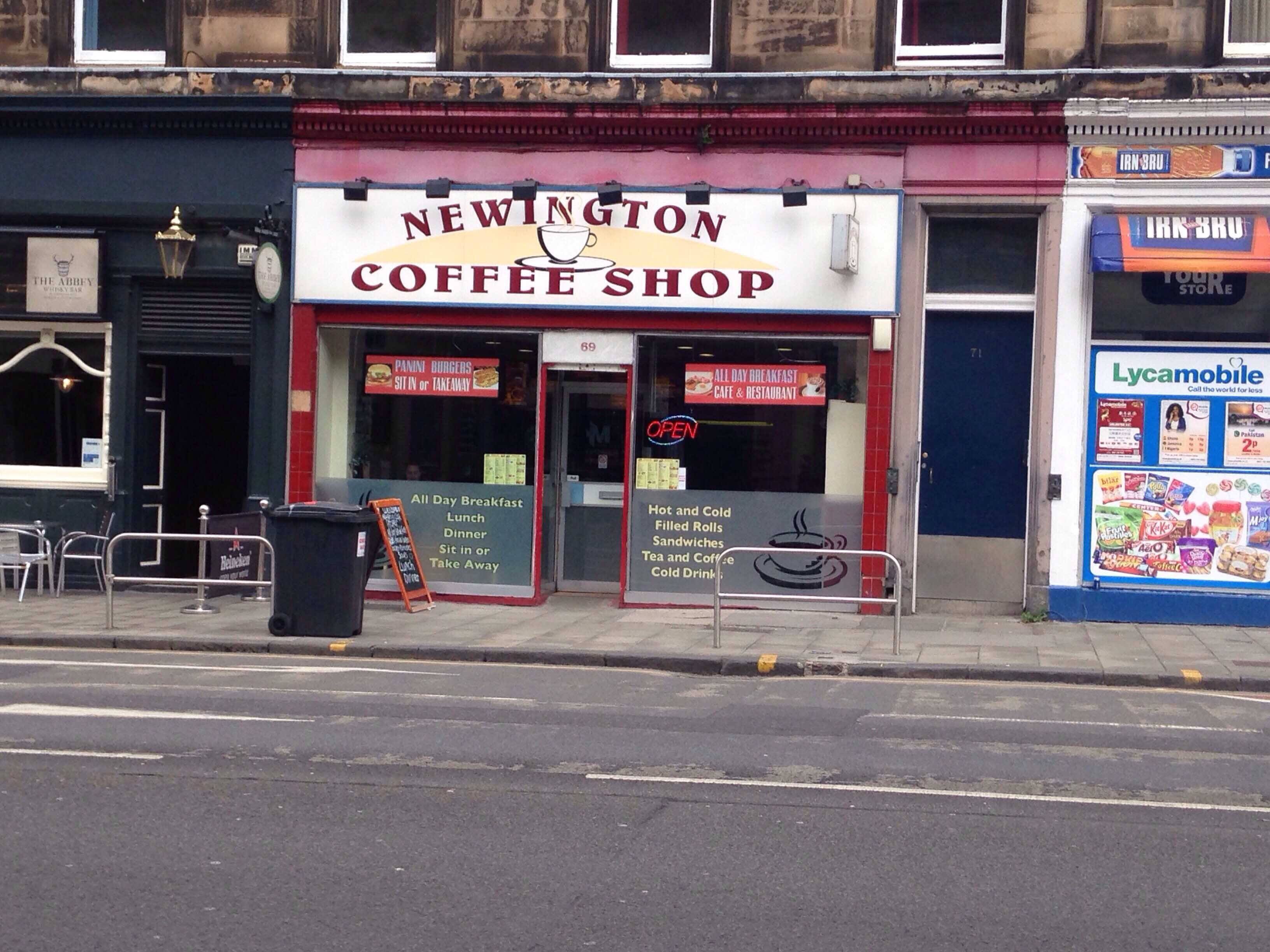Menu of Newington Cafe and Restaurant, South Clerk Street, Newington, Edinburgh
