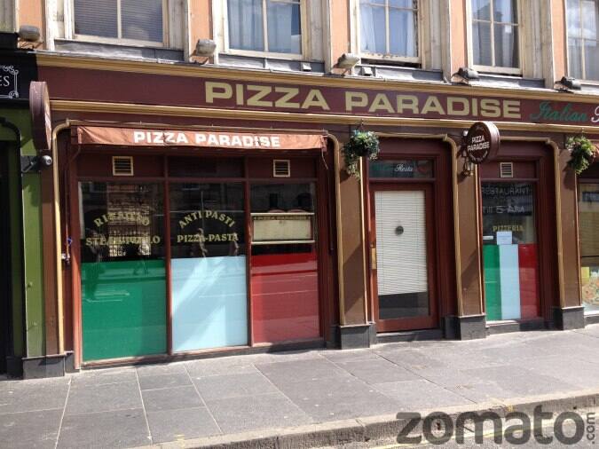 Menu of Pizza Paradise, Old Town, Edinburgh