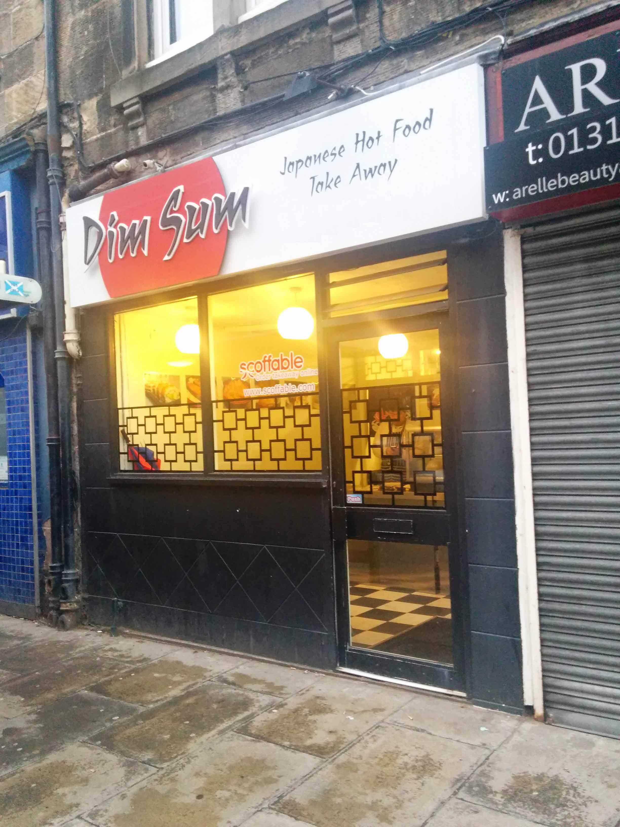 Menu of Dim Sum, Edinburgh