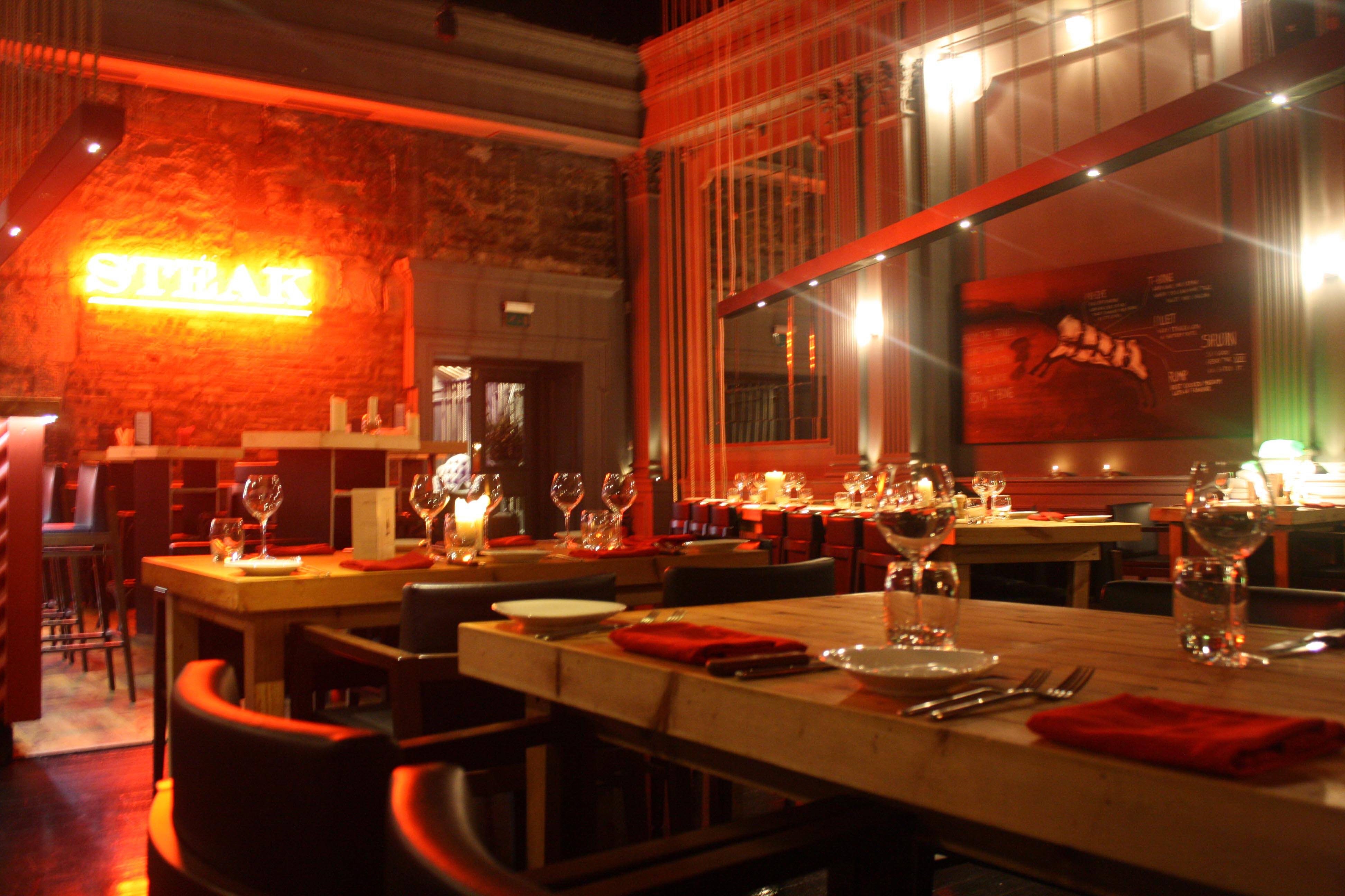 Menu of Steak, New Town, Edinburgh