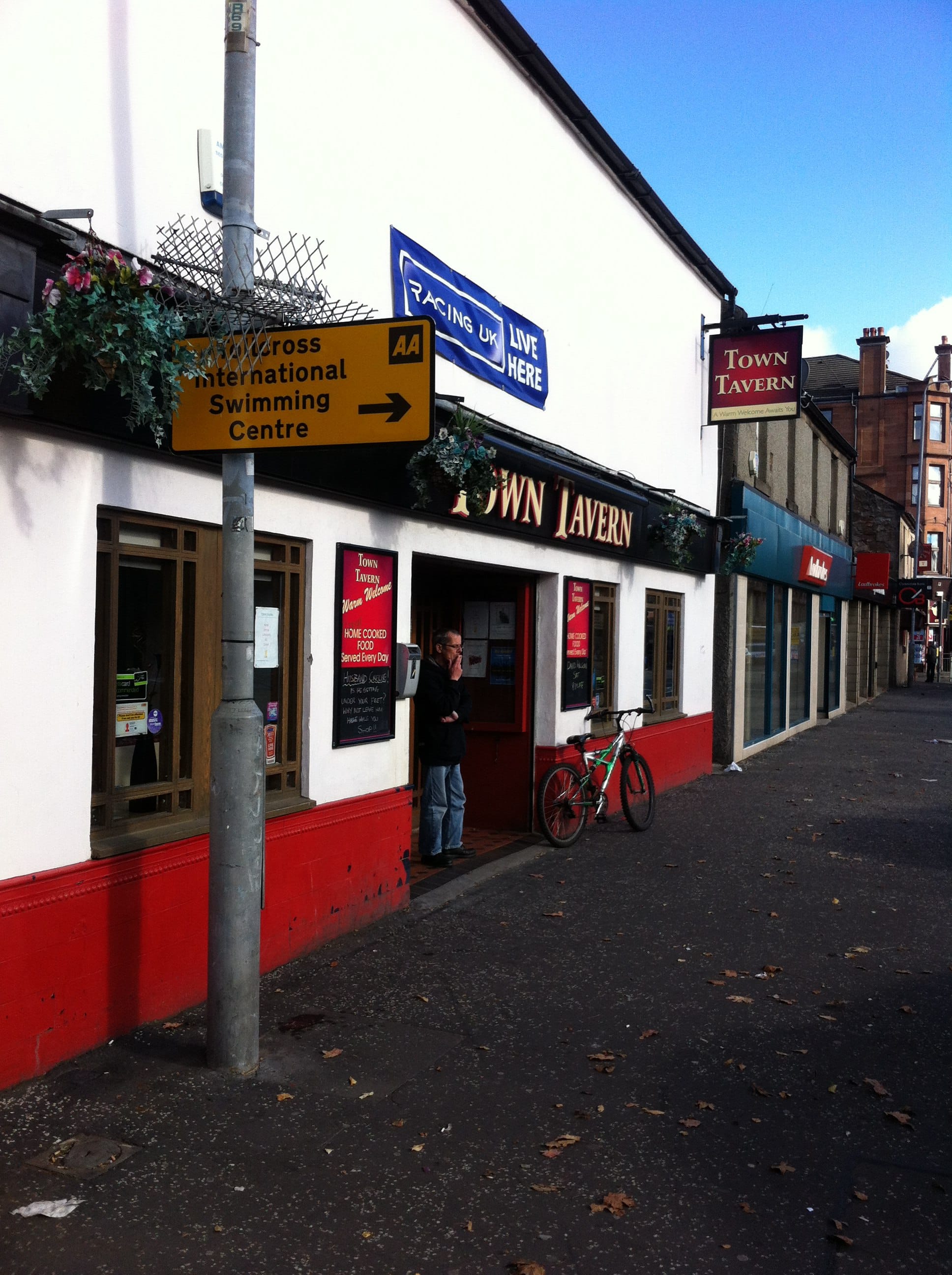 Menu of The Town Tavern, Baillieston, Glasgow