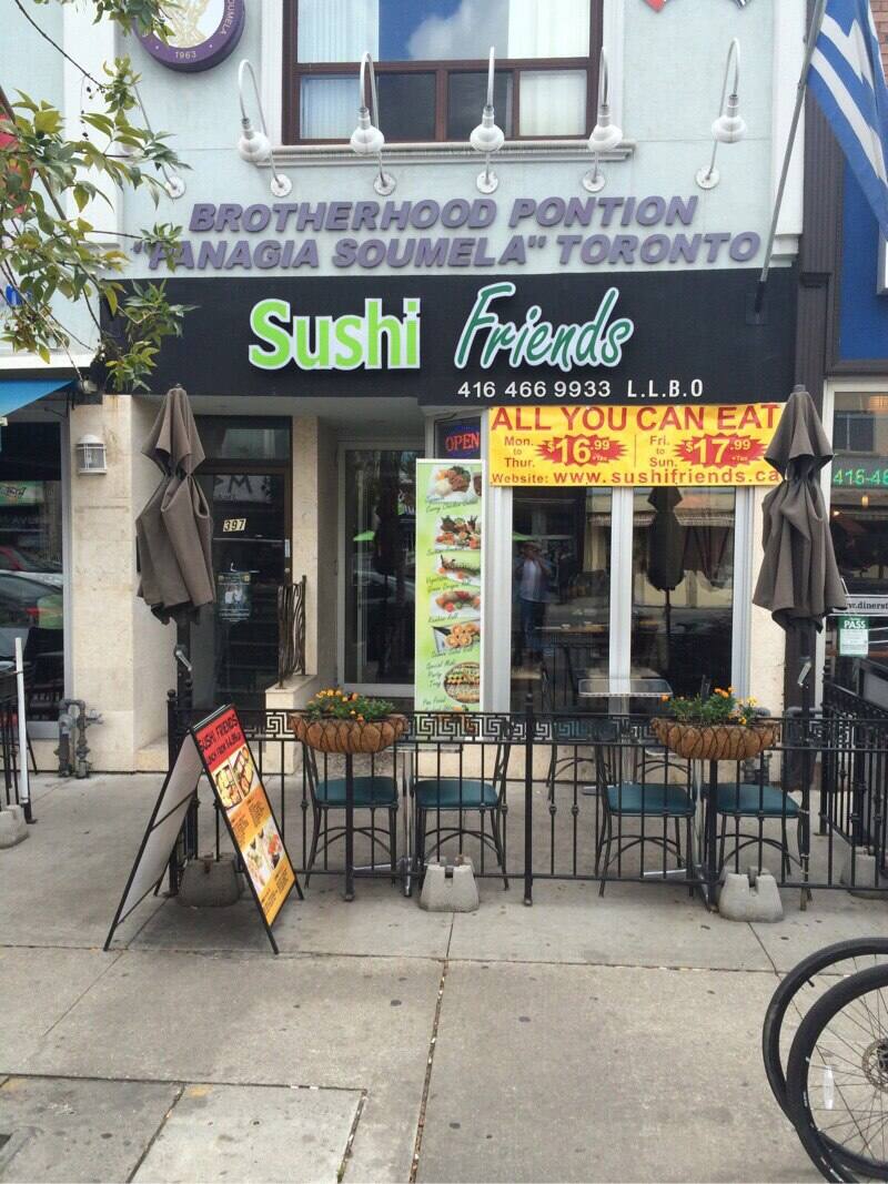 Menu of Sushi Friends, The Danforth, Toronto