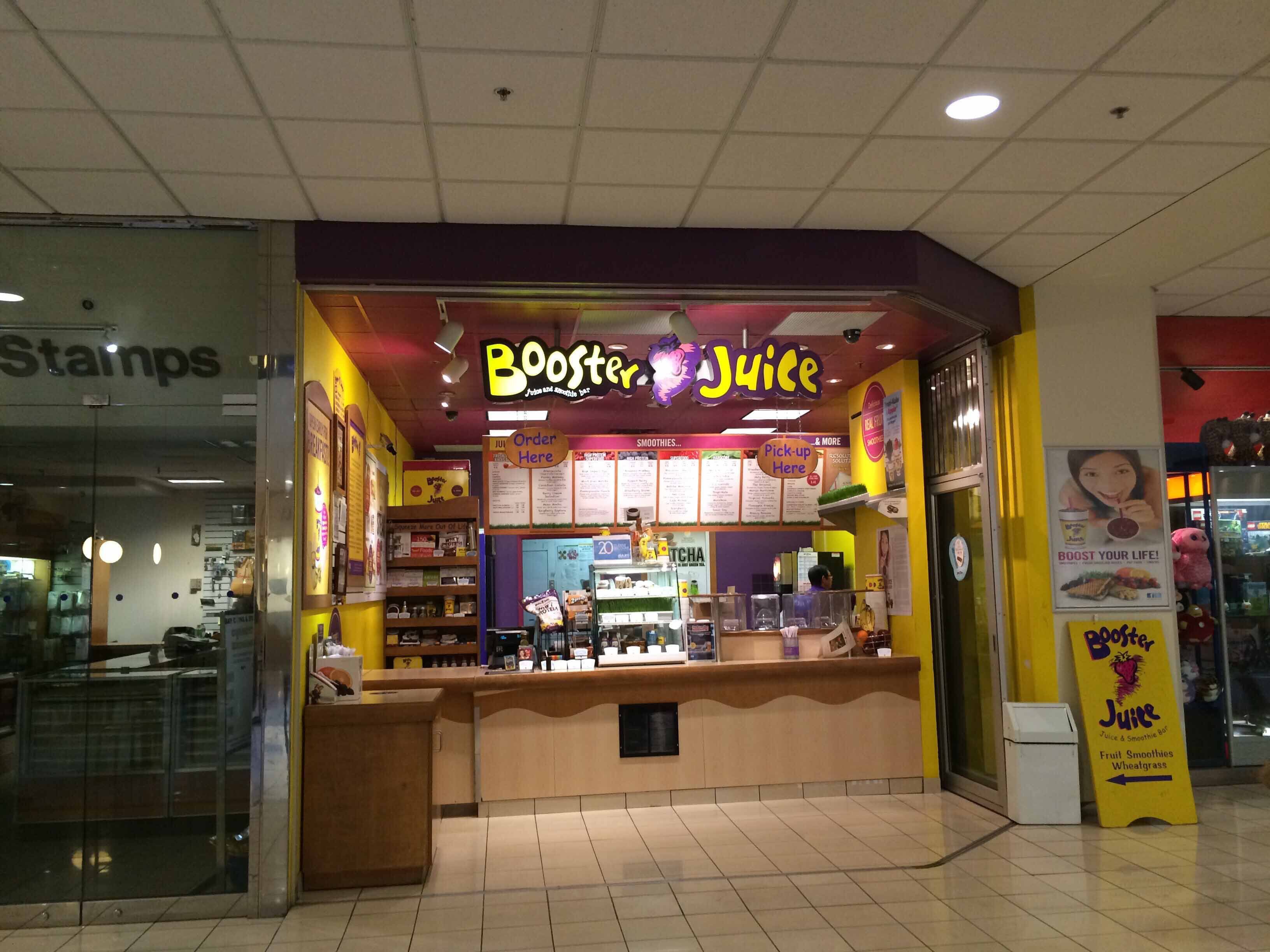 Menu of Booster Juice, Downtown Yonge, Toronto
