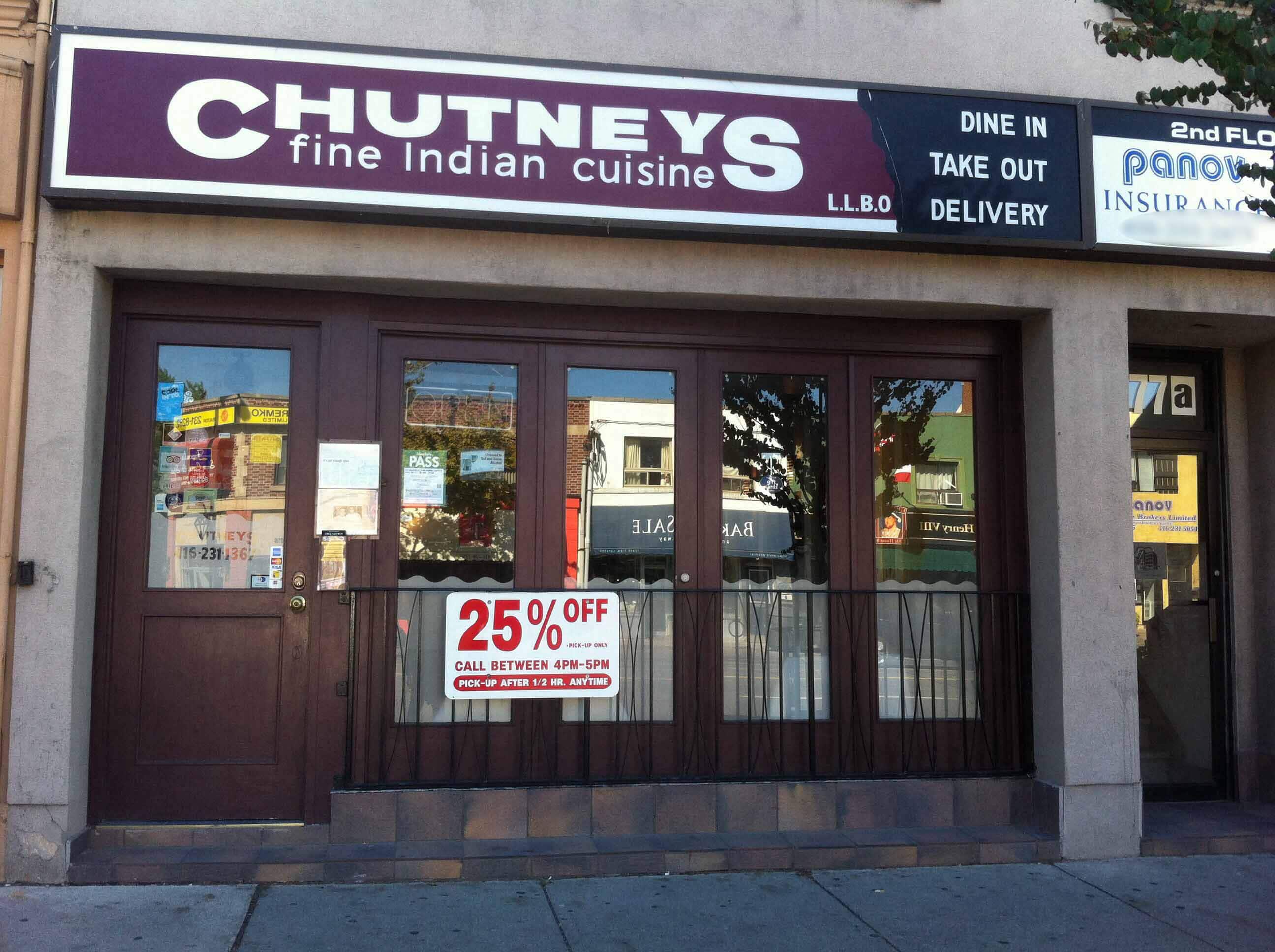 Chutney's Menu, Menu for Chutney's, Etobicoke, Toronto