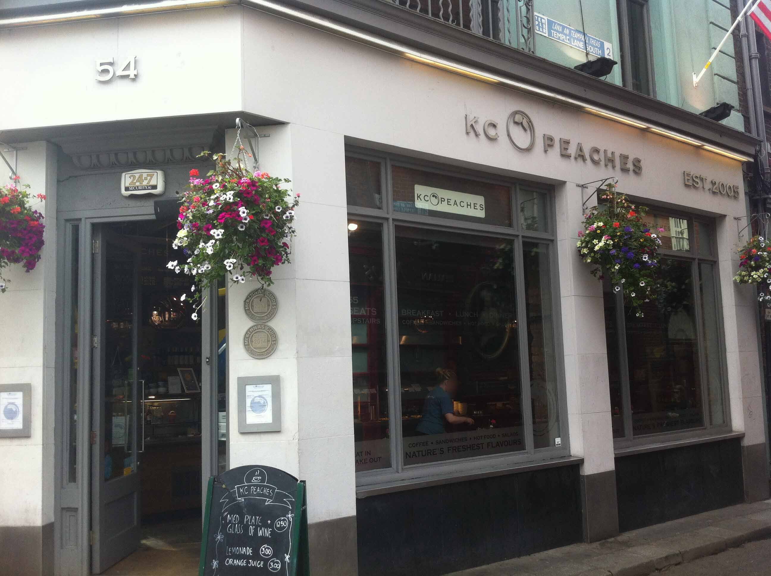 Menu of KC Peaches, Temple Bar, Dublin