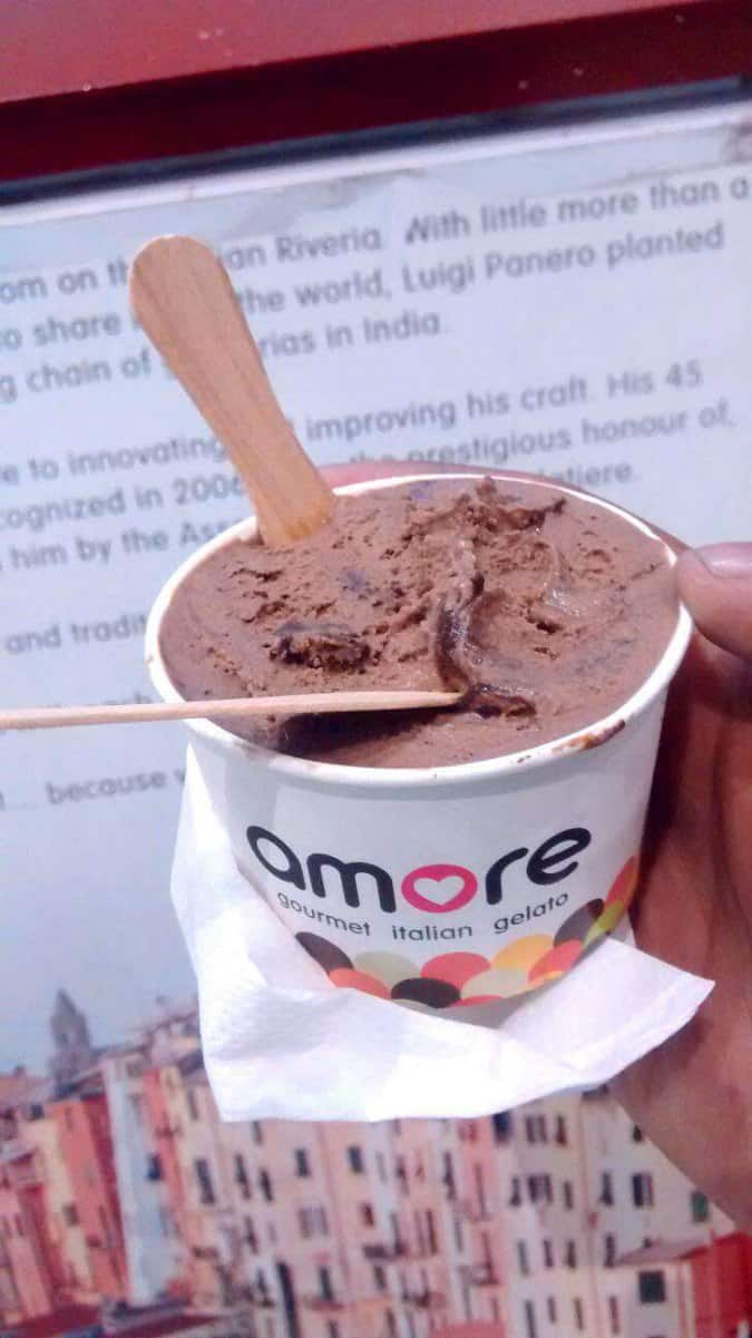 Amore Gourmet Gelato Menu, Menu v reštaurácii Amore Gourmet Gelato