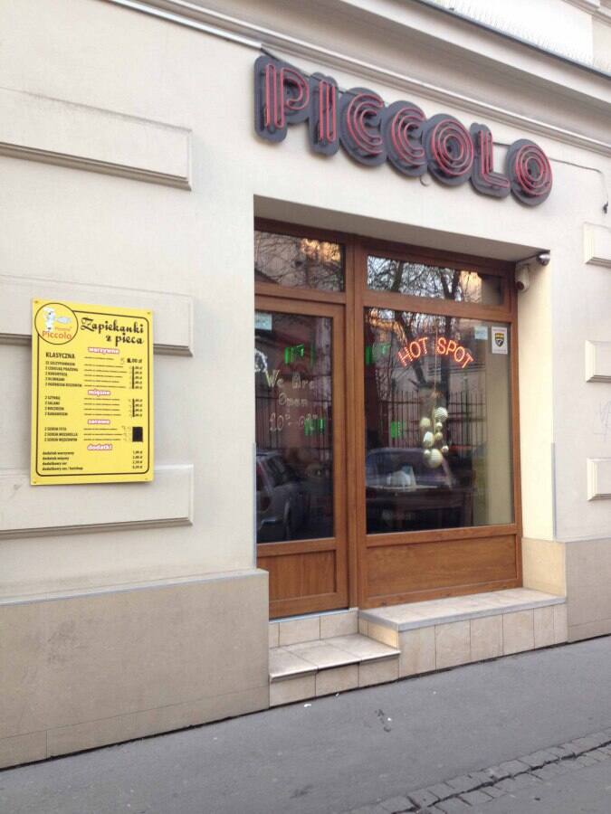 Pizzeria Piccolo menu, Menu restauracji Pizzeria Piccolo, Kazimierz