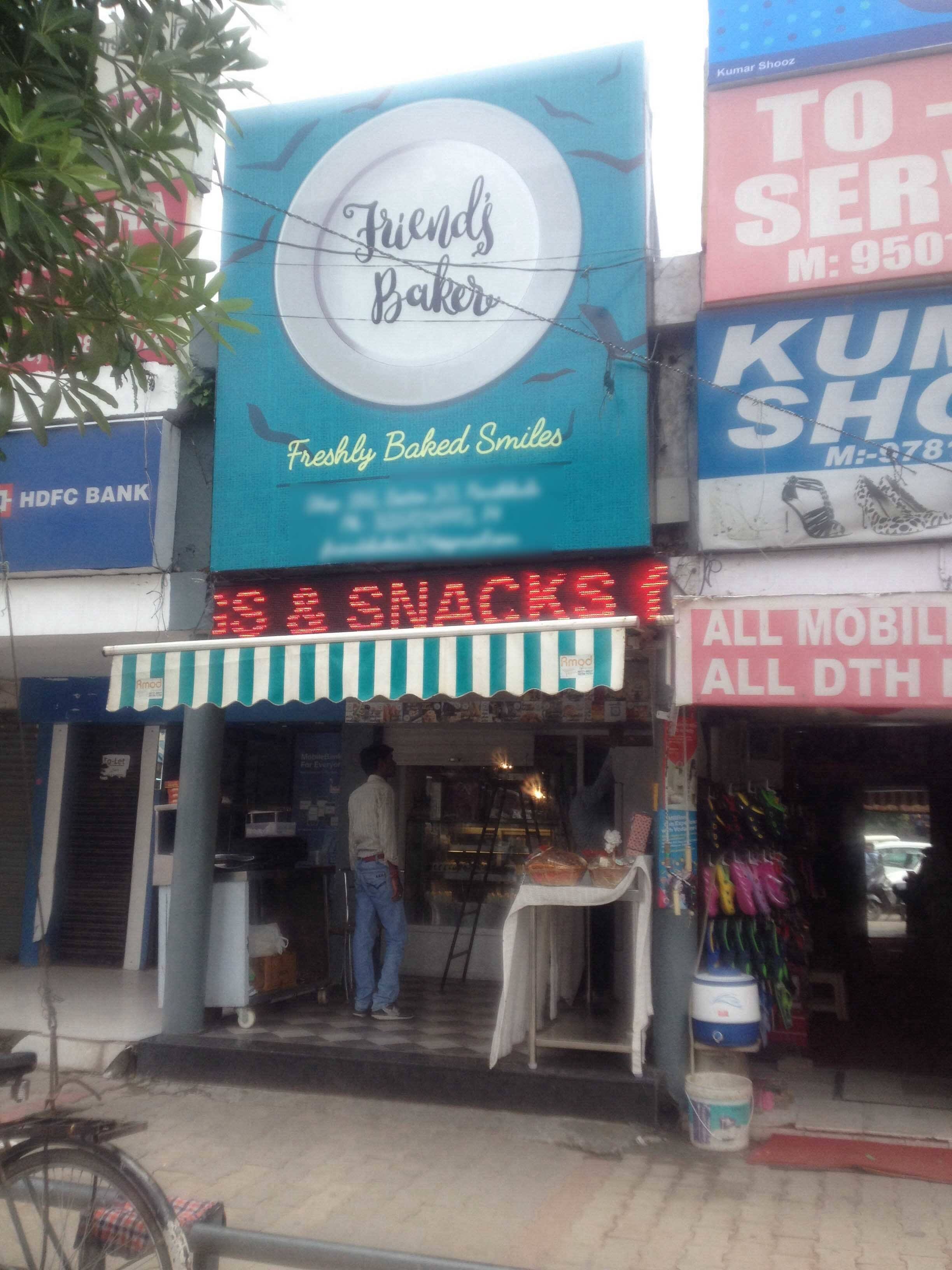 Menu of Friends Baker, Sector 20, Panchkula