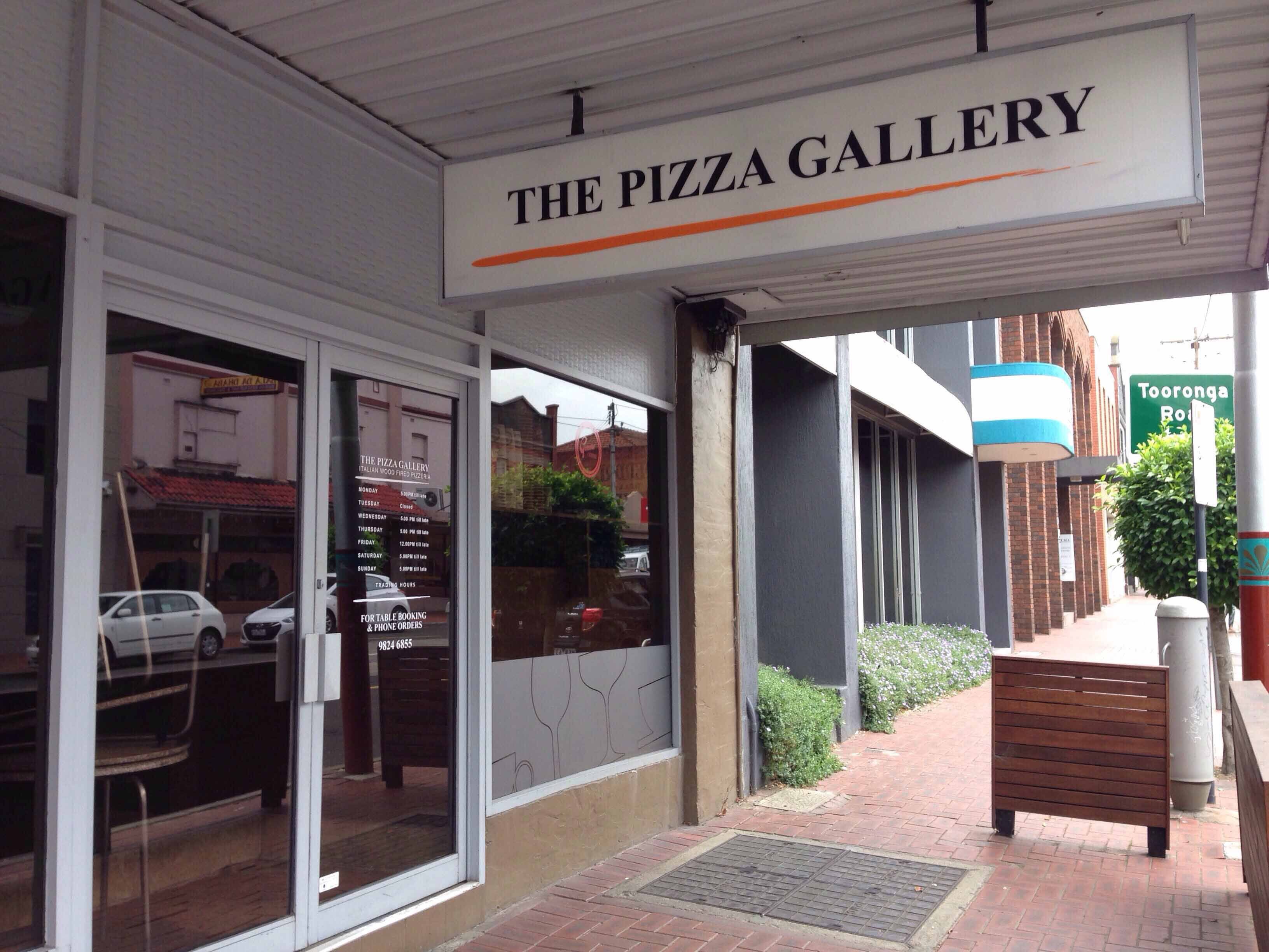 Menu of The Pizza Gallery, Glen Iris, Melbourne