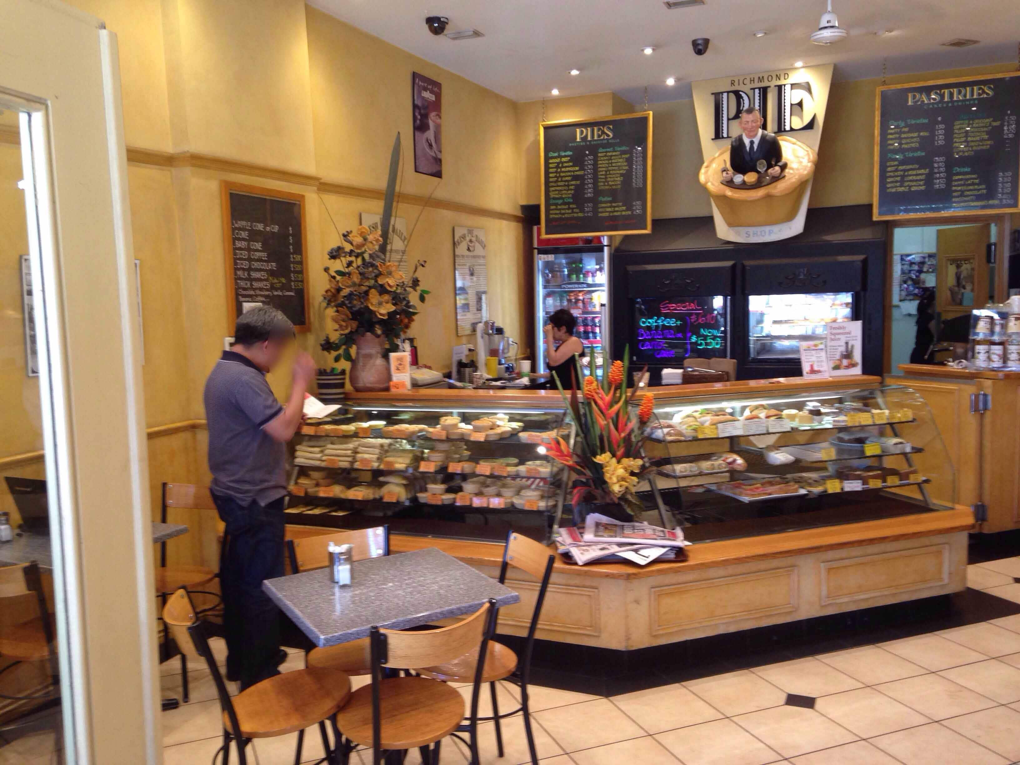 Menu of The Richmond Pie Shop, Richmond, Melbourne