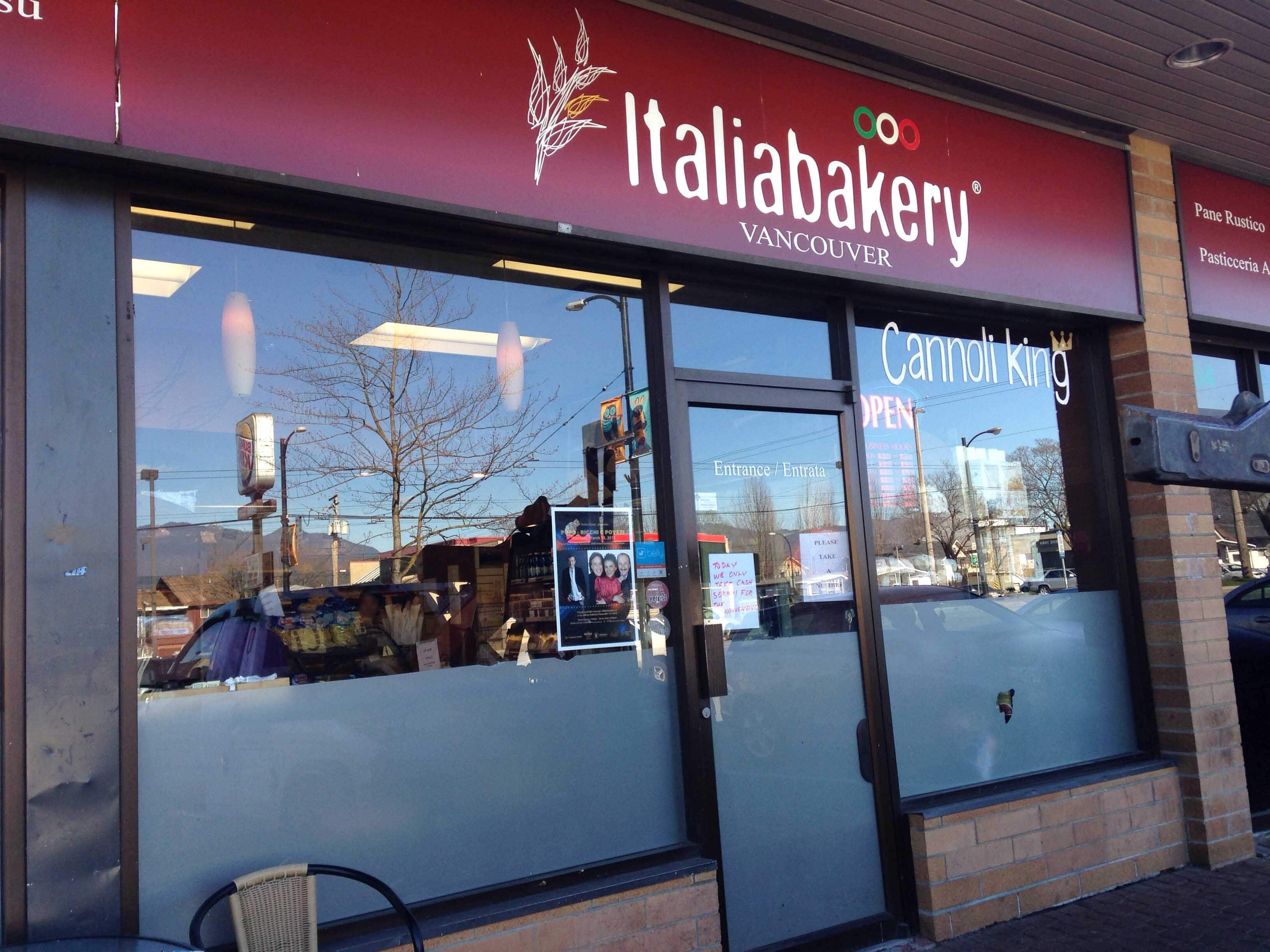 Italia Bakery Menu, Menu for Italia Bakery, HastingsSunrise, Vancouver