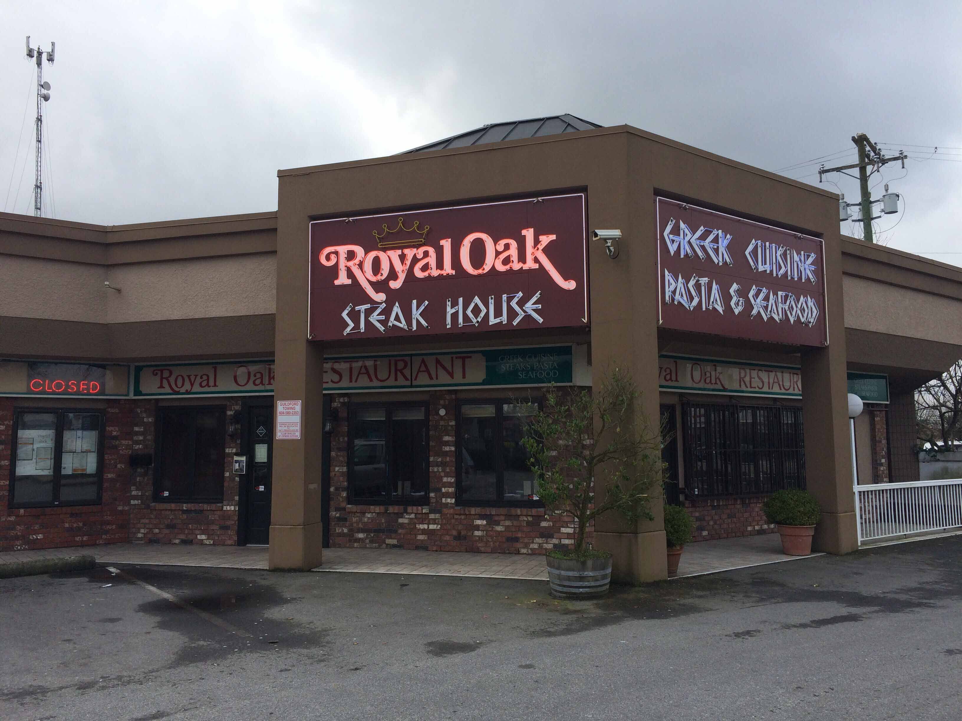 Royal Oak Restaurant Menu, Menu for Royal Oak Restaurant, Fleetwood, Surrey