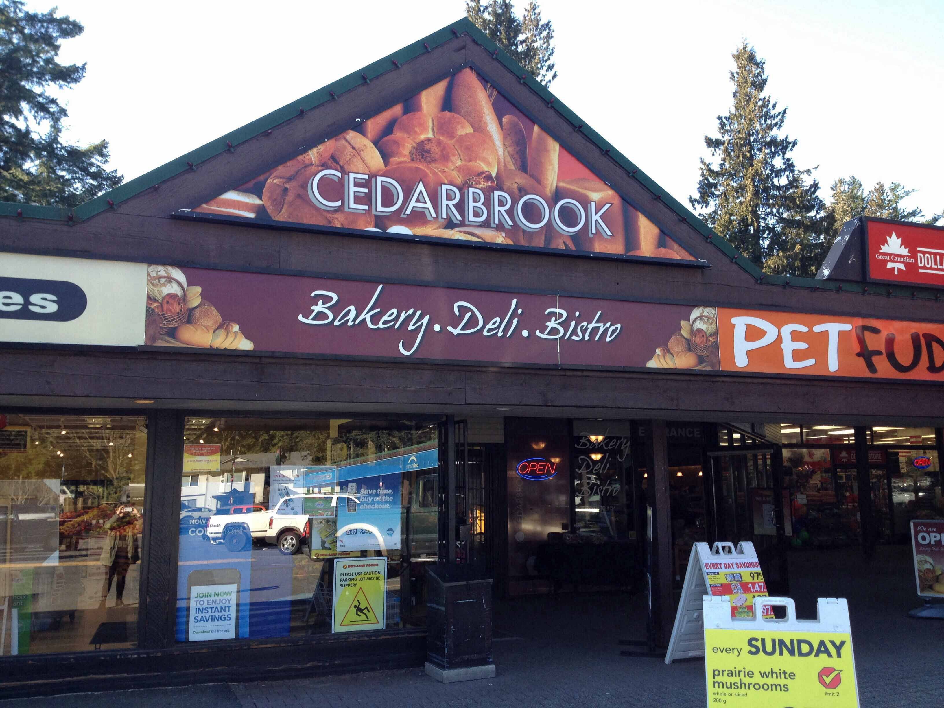 Menu of Cedarbrook Bakery, Deli & Bistro, Langley Twp, Langley