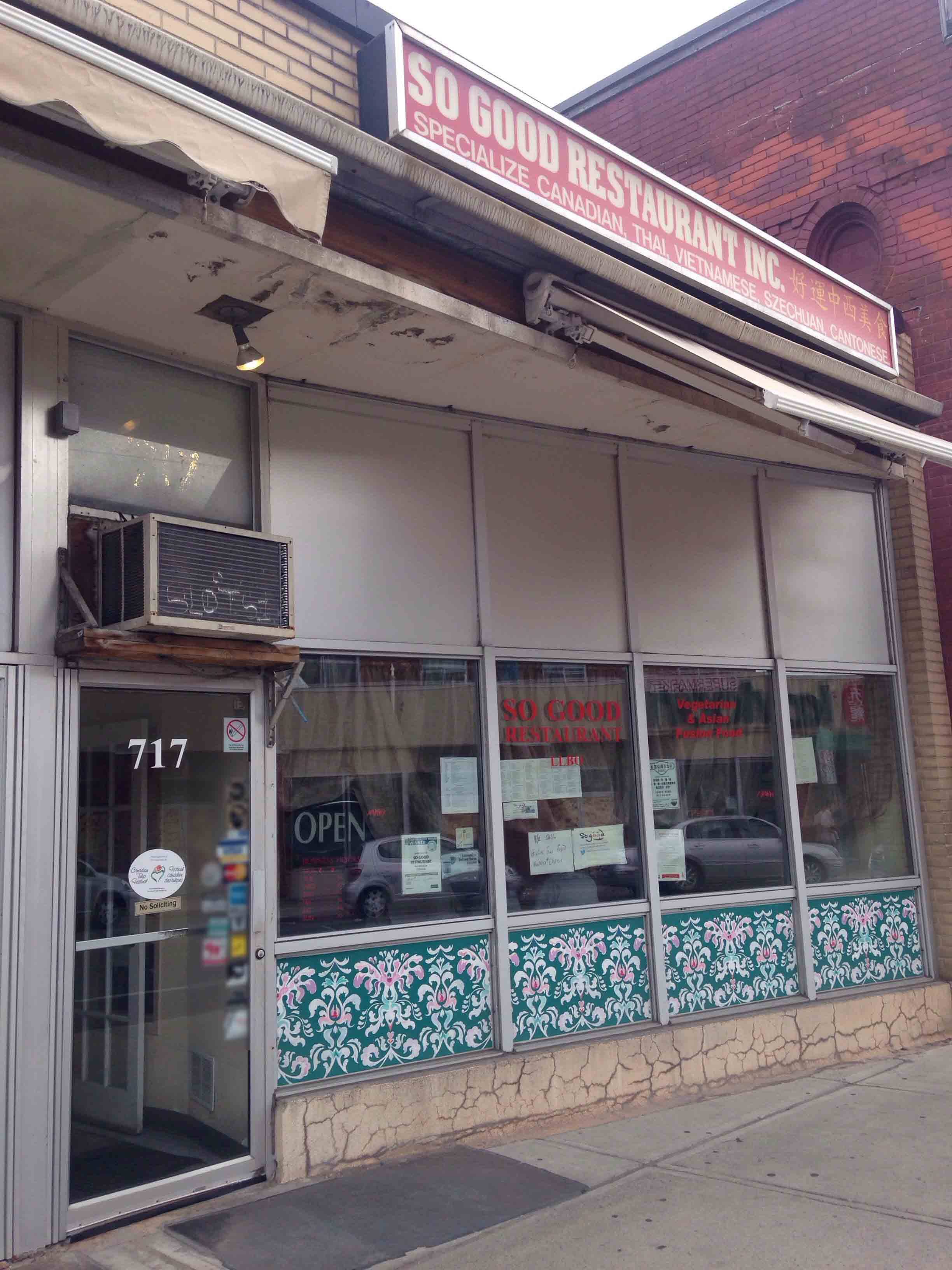 Menu of So Good Restaurant, Centretown West, Ottawa