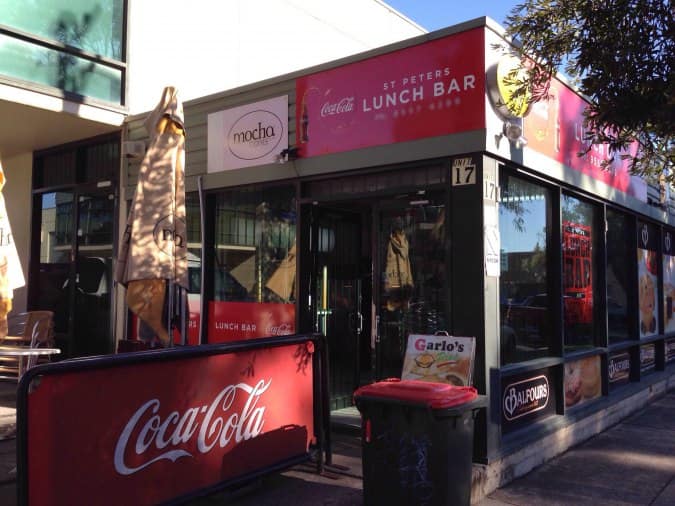 St Peters Lunch Bar Menu, Menu for St Peters Lunch Bar, Alexandria