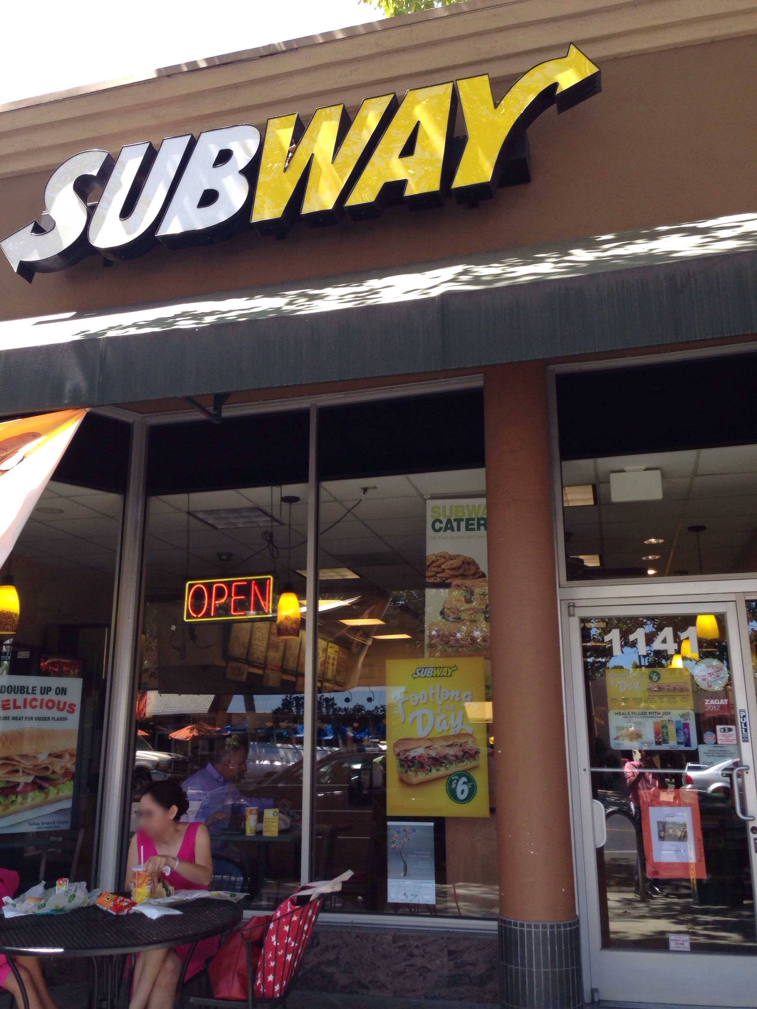 Menu of Subway, Willow Glen, San Jose