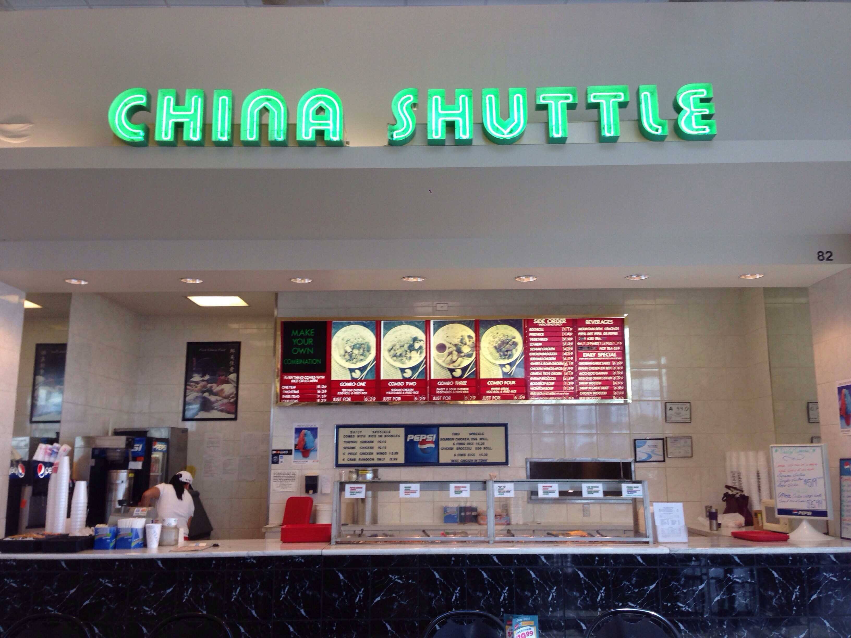 Menu of China Shuttle, Concord, Charlotte