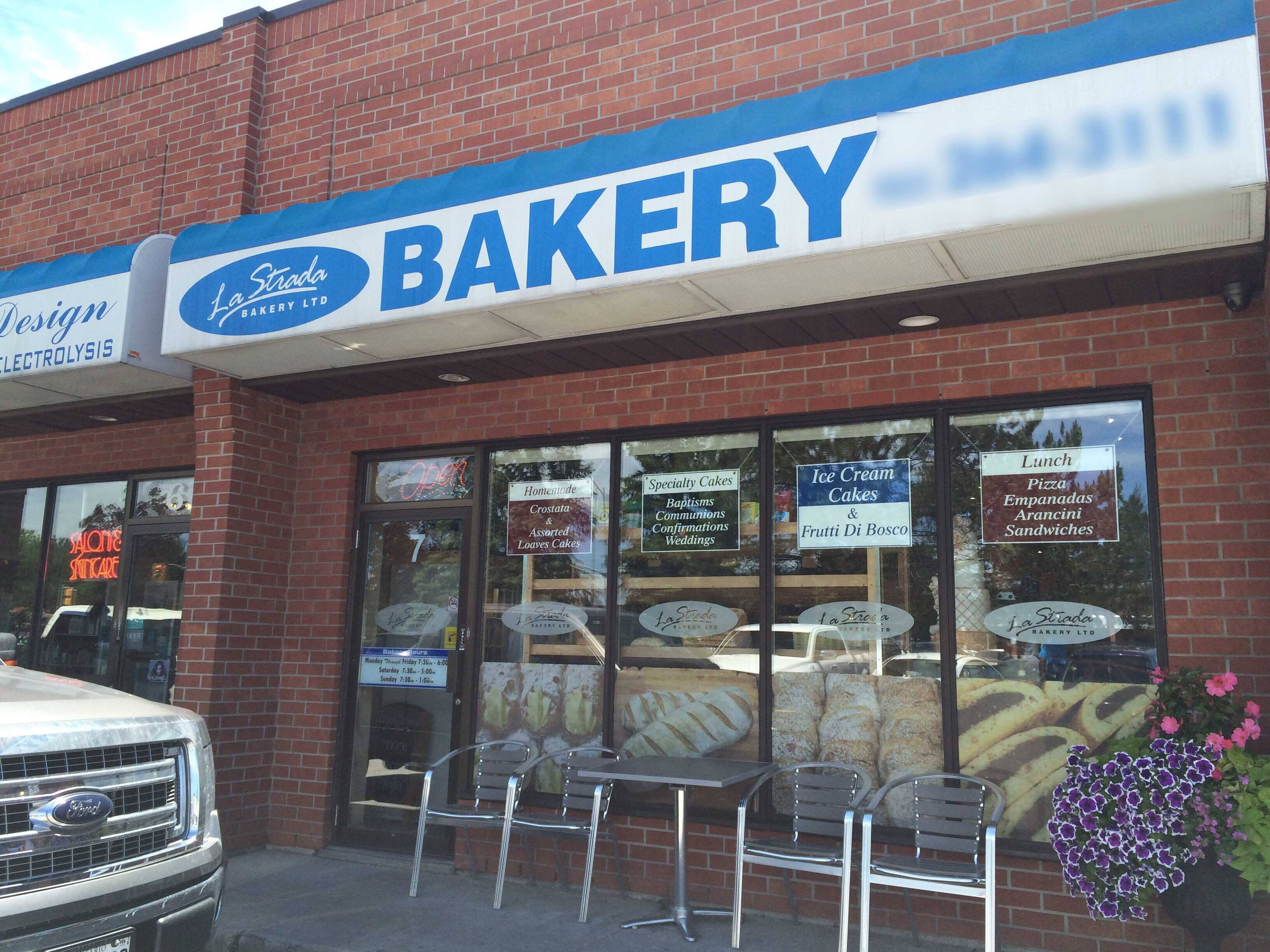 Menu of La Strada Bakery, Woodbridge, Toronto