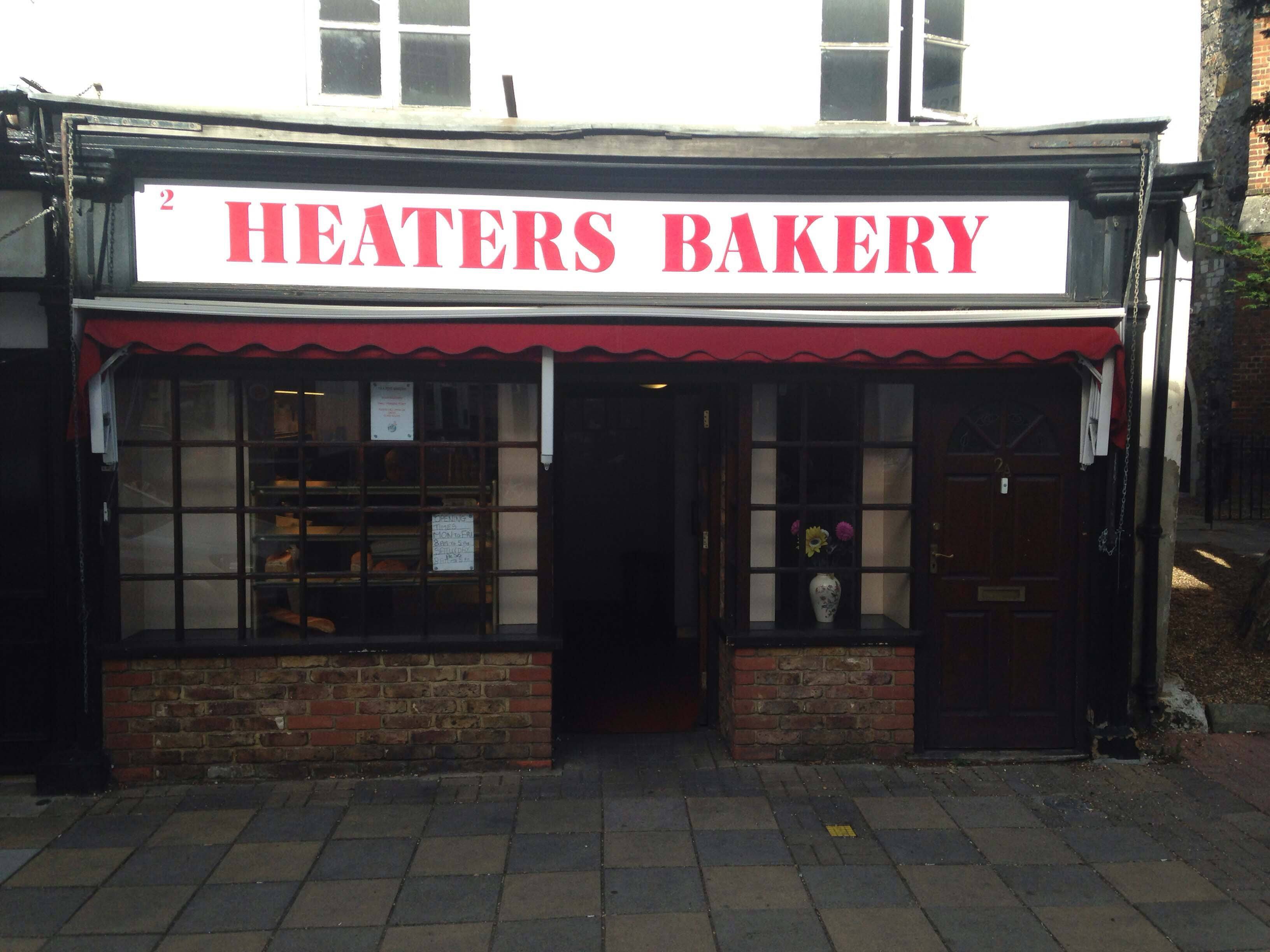 Menu of Heaters Bakery, Chertsey, London