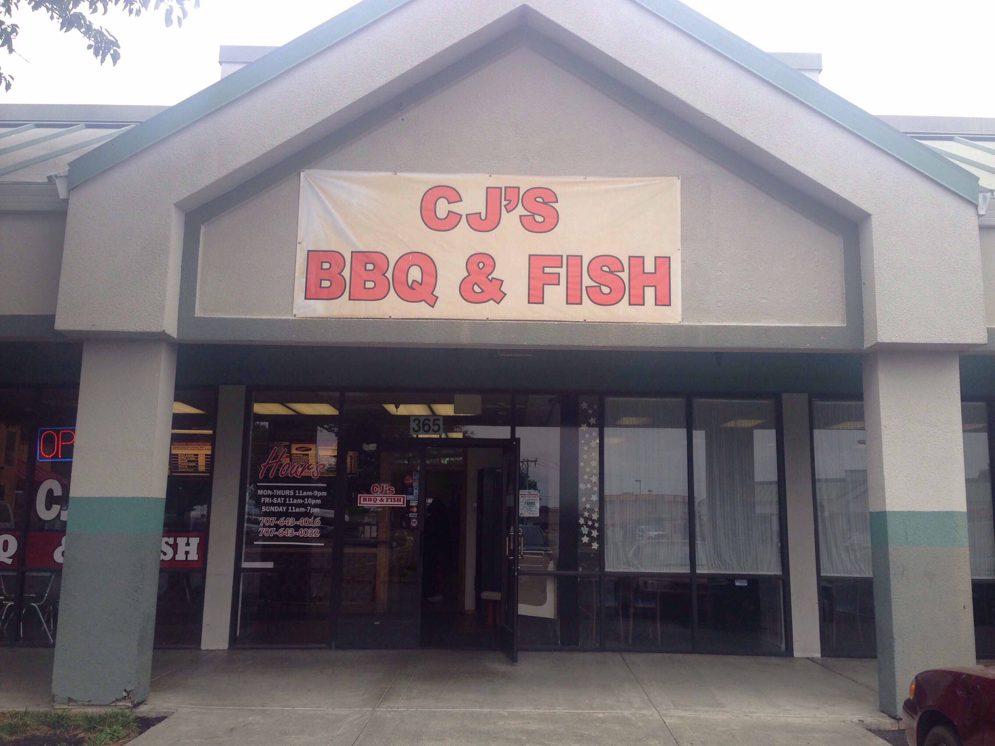 Menu of C J's BBQ & Fish, Vallejo, Vallejo