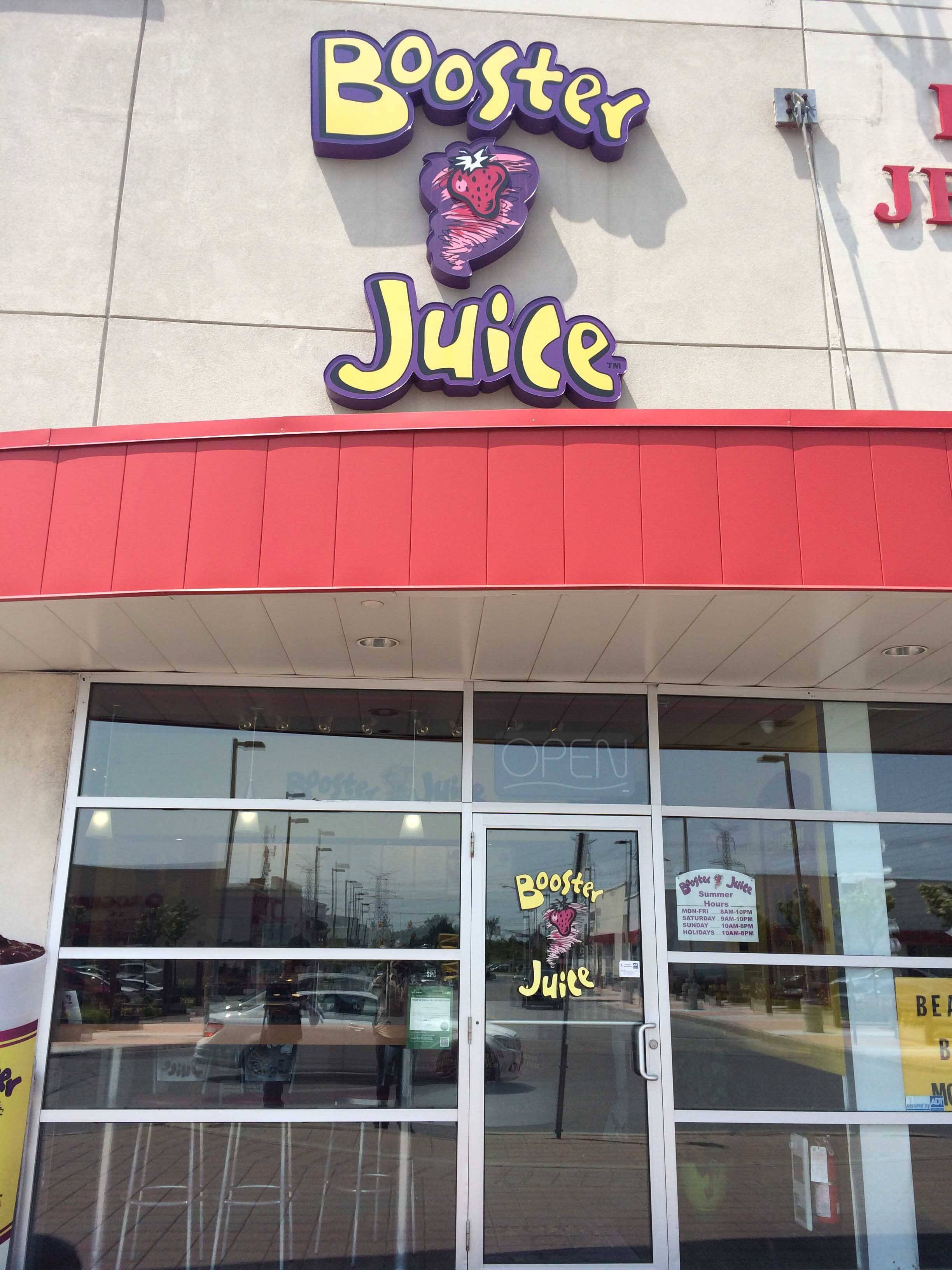 Menu of Booster Juice, Markham, Toronto
