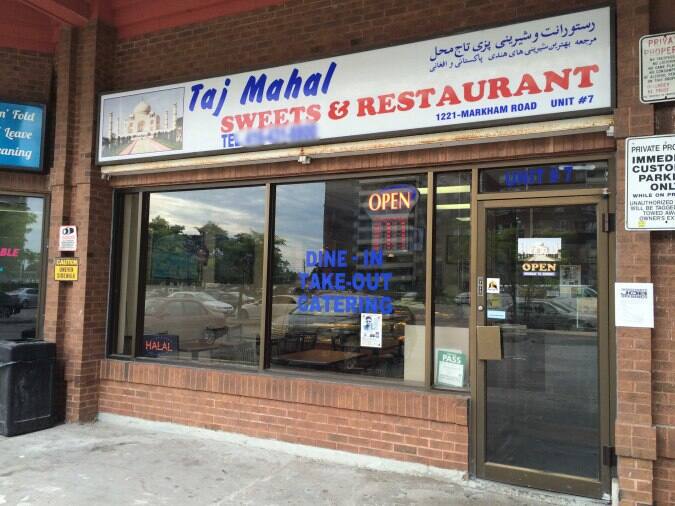 Taj Mahal Sweets & Restaurant, Scarborough, Toronto Urbanspoon/Zomato