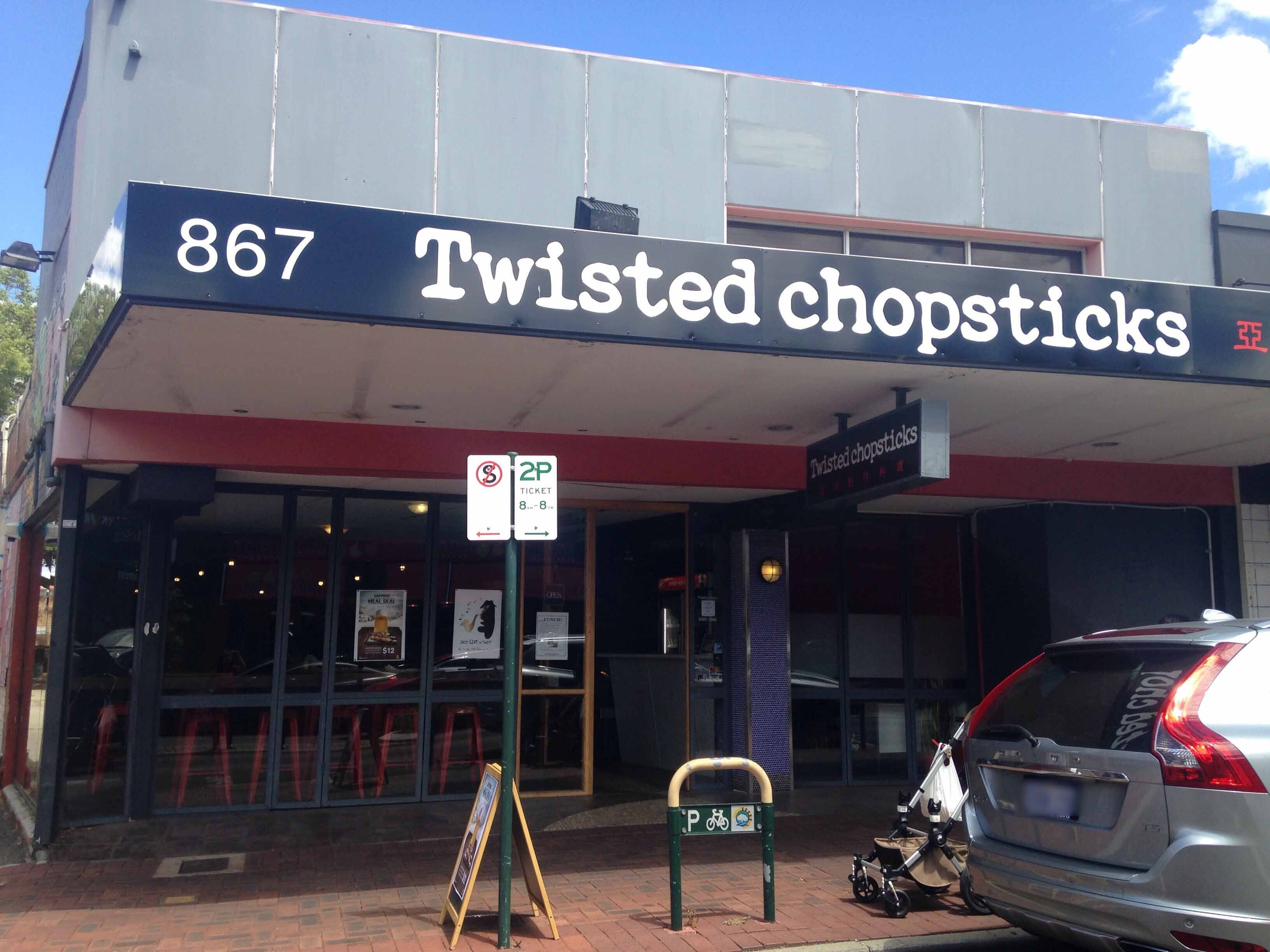 Menu of Twisted Chopsticks, East Victoria Park, Perth
