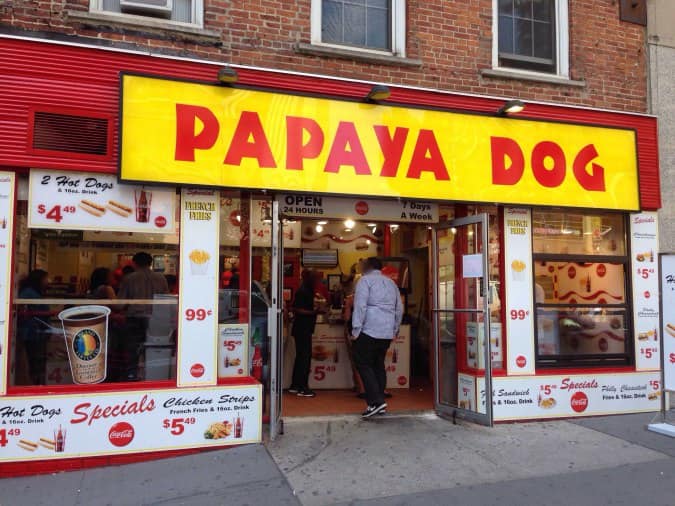 Papaya dog Menu, Menu for Papaya dog, Financial District, New York City