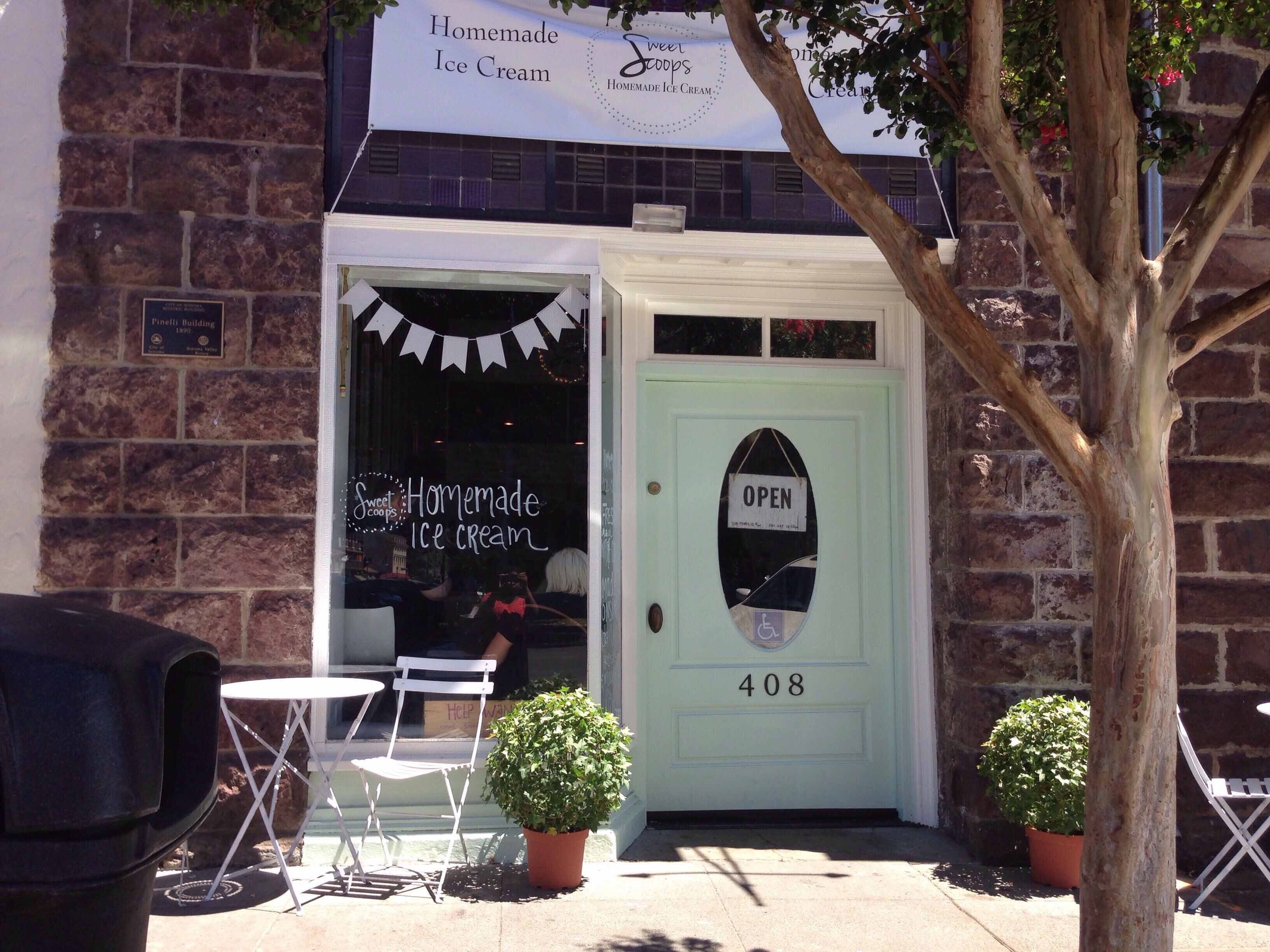 Menu of Sweet Scoops, Sonoma, Sonoma