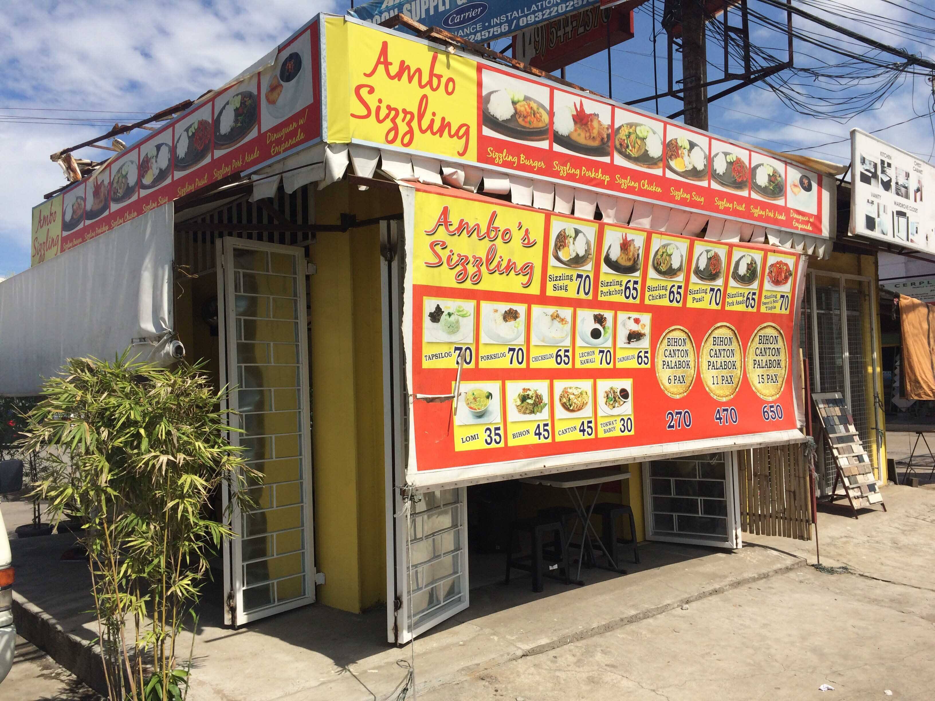 Menu of Ambo Sizzling, Pulong Santa Cruz, Santa Rosa