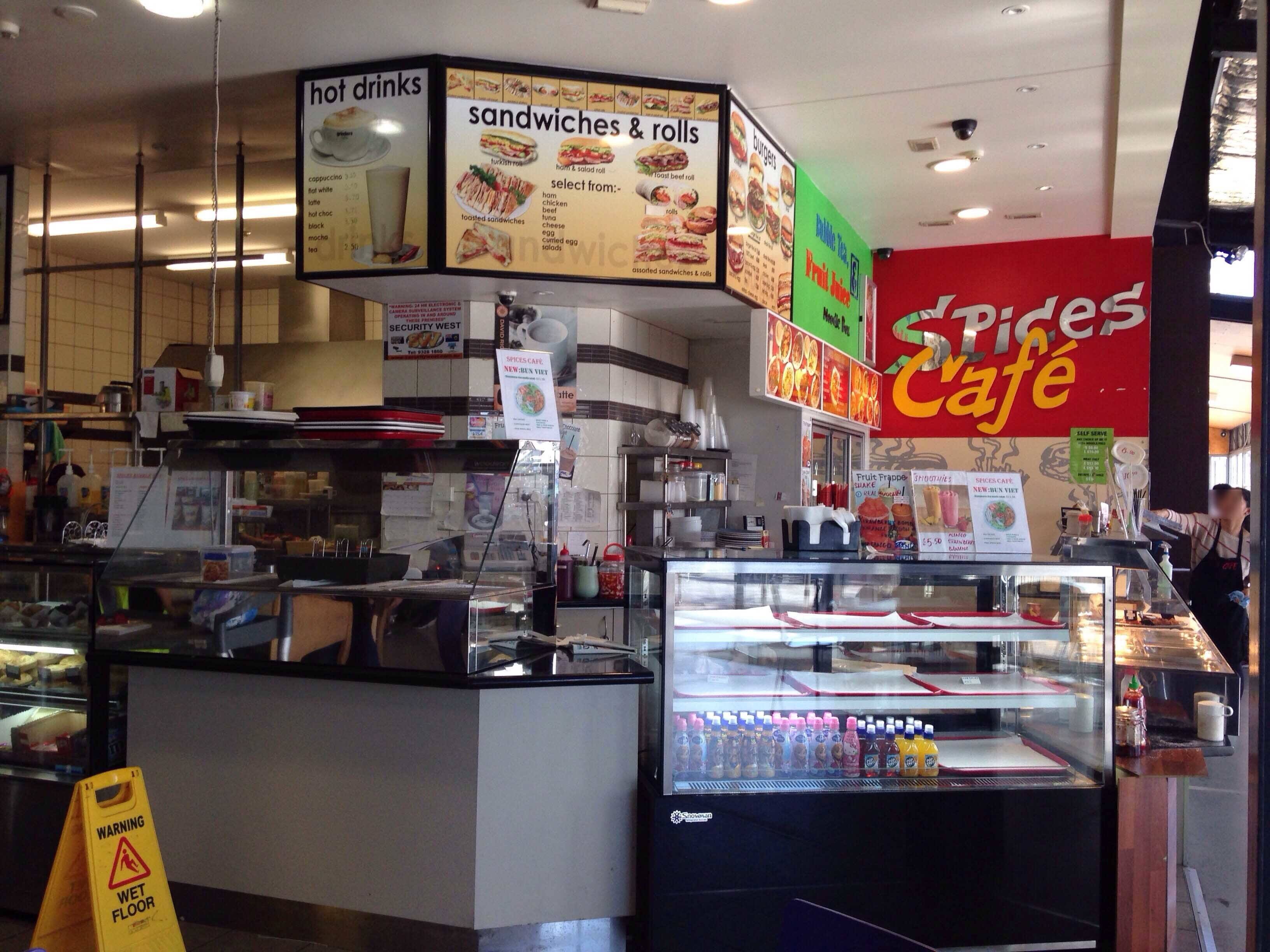 Menu of Spices cafe, Canning Vale, Perth