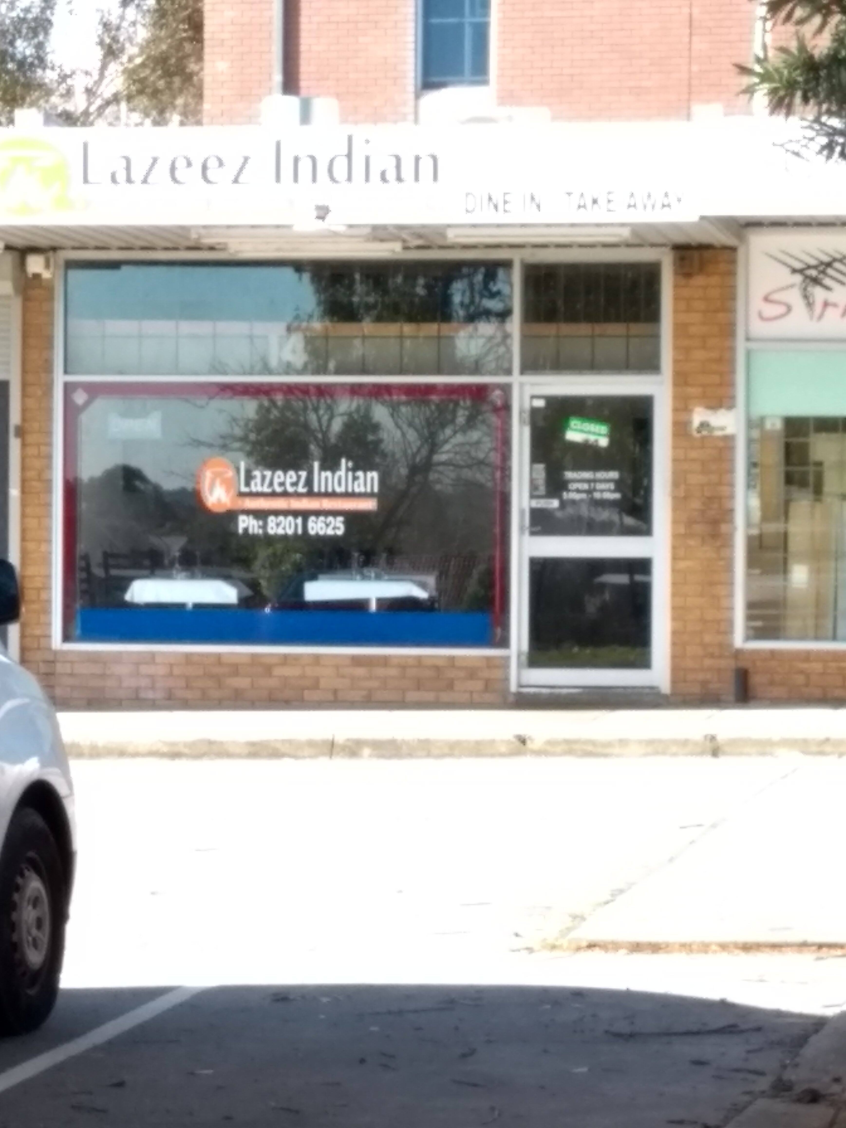 Menu of Lazeez Indian Restaurant, Bayswater, Melbourne