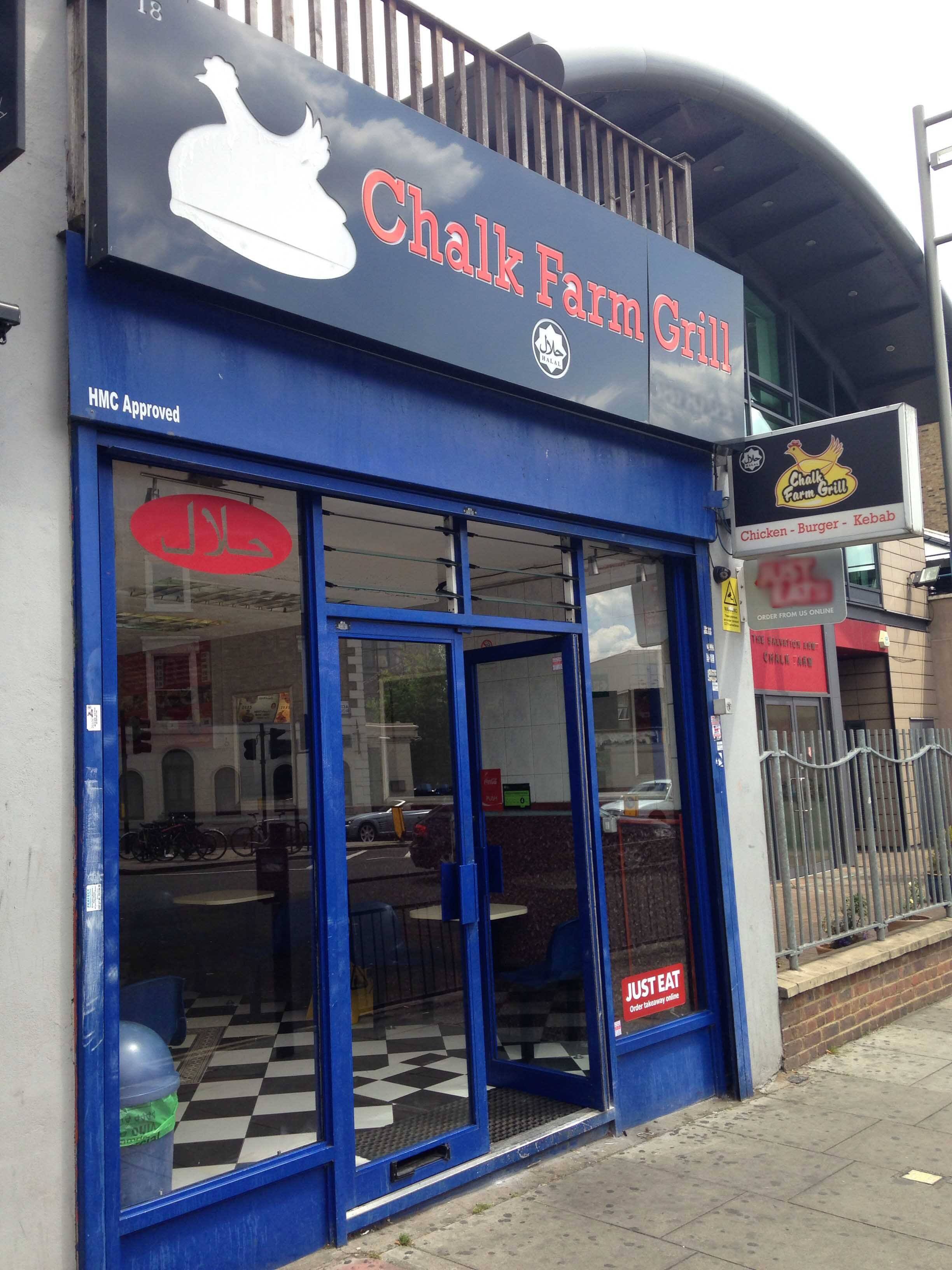 Menu of Chalk Farm Grill, Camden Town, London