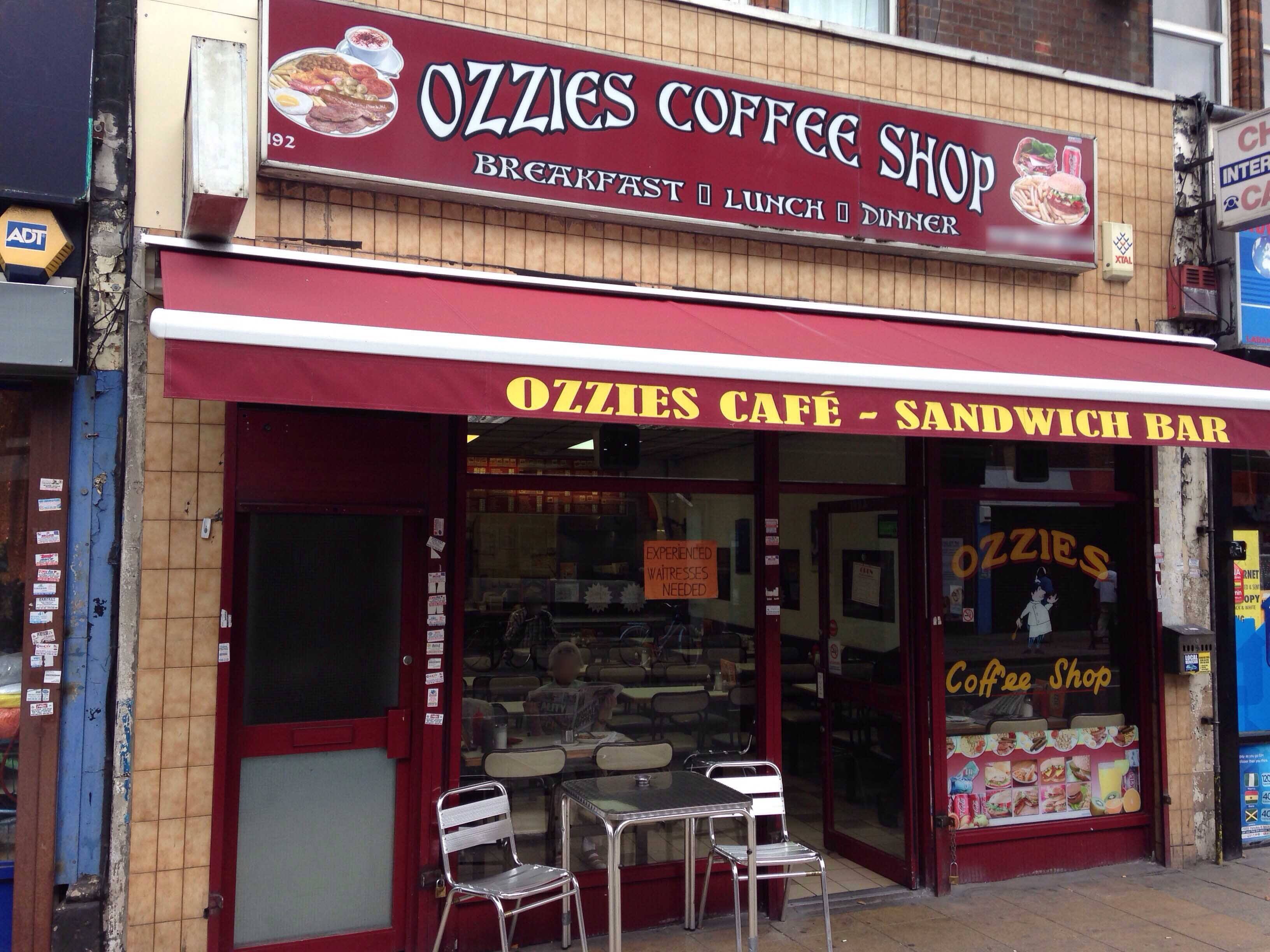 Ozzie's Coffee Shop Menu, Menu for Ozzie's Coffee Shop, Peckham, London