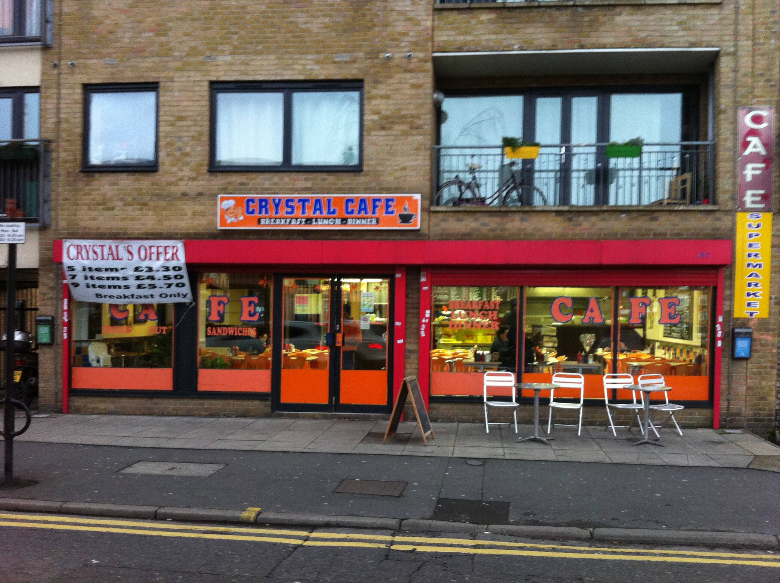 Menu of Crystal Cafe, Homerton, London