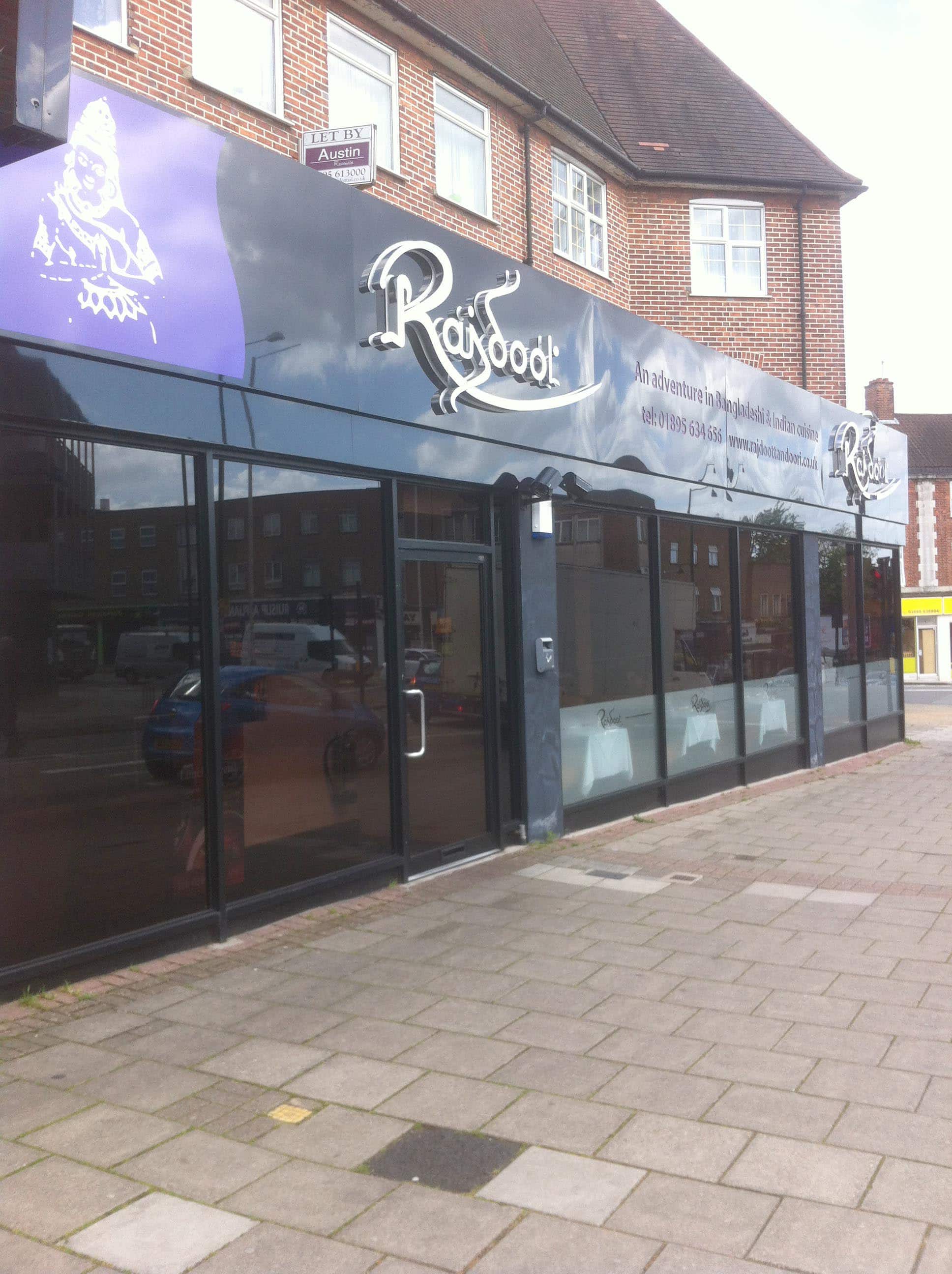 Menu of Rajdoot, Ruislip, London