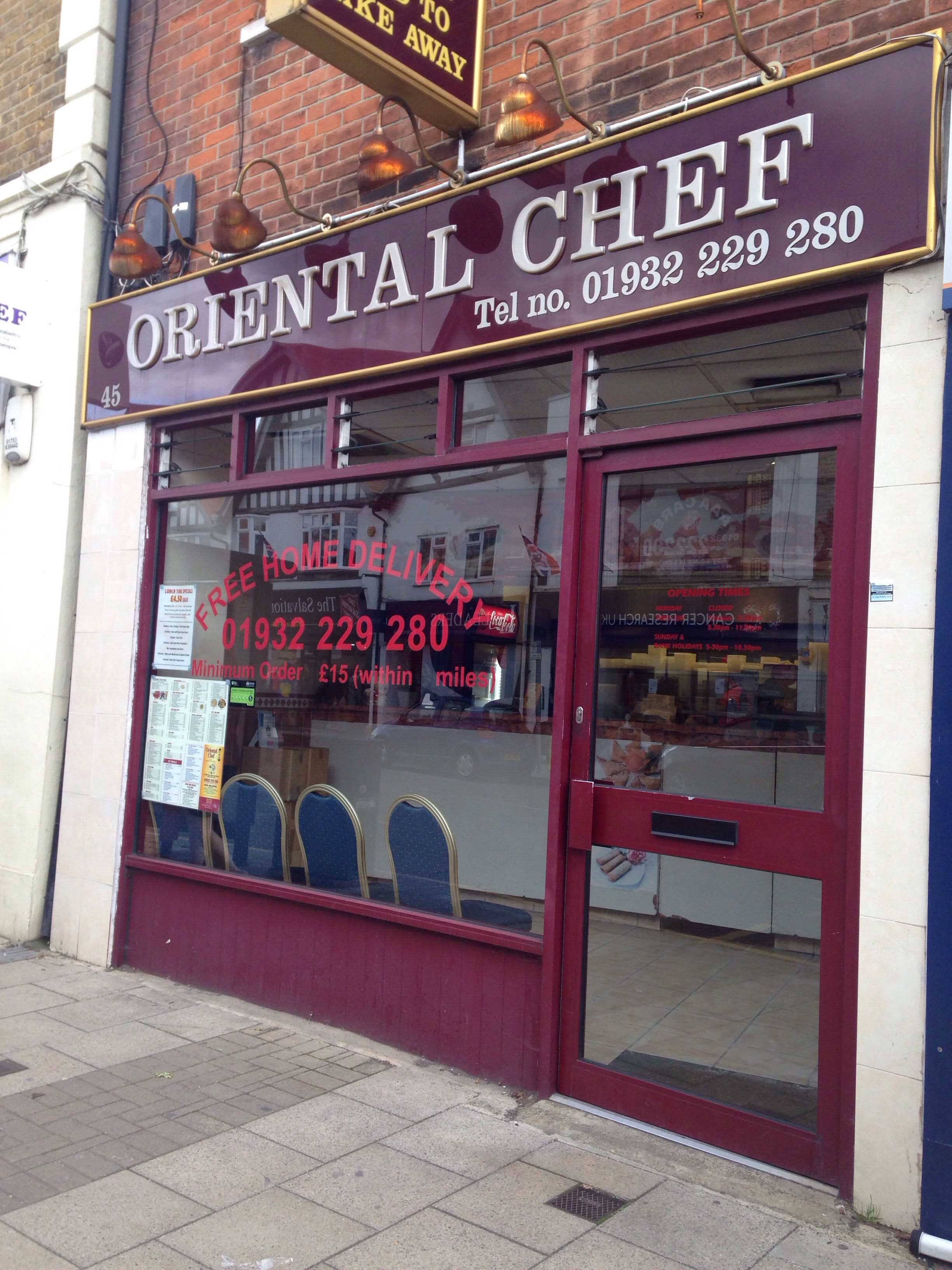 Menu of Oriental Chef, WaltononThames, London