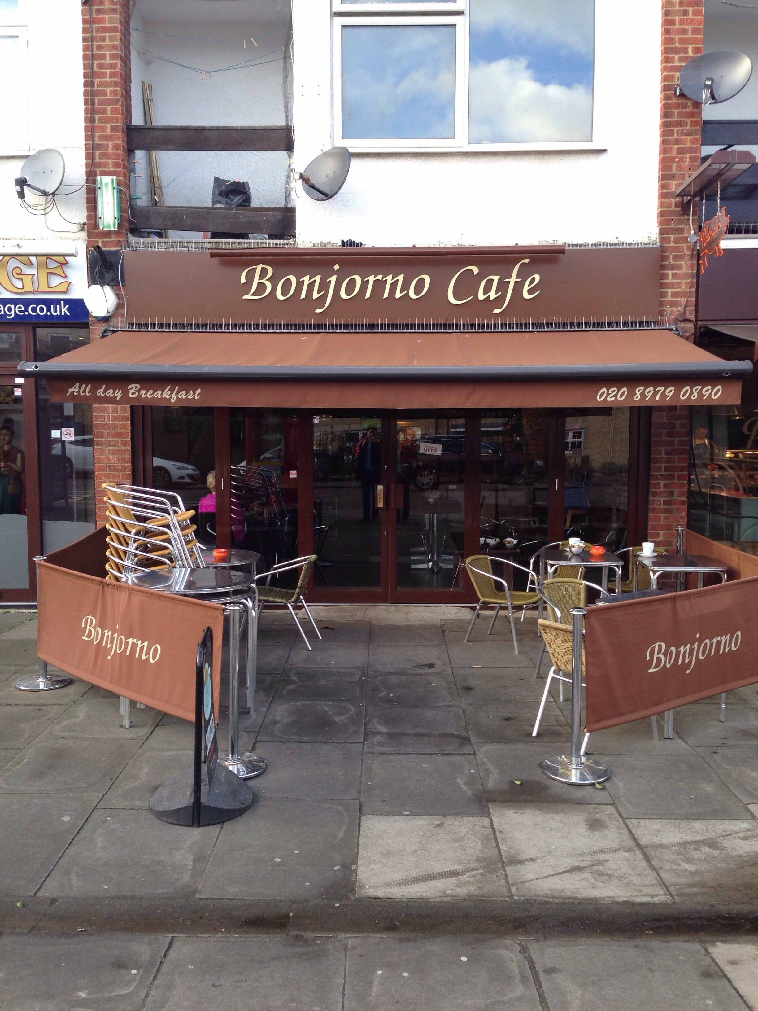 Menu of Bonjorno Cafe, Teddington, London