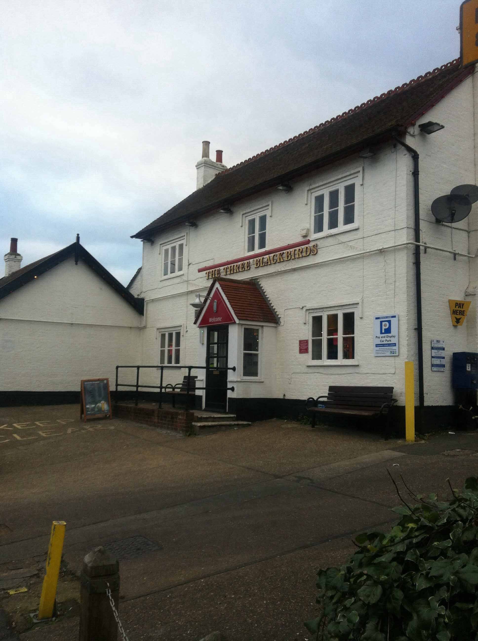 Menu of The Three Blackbirds, Bexley, London