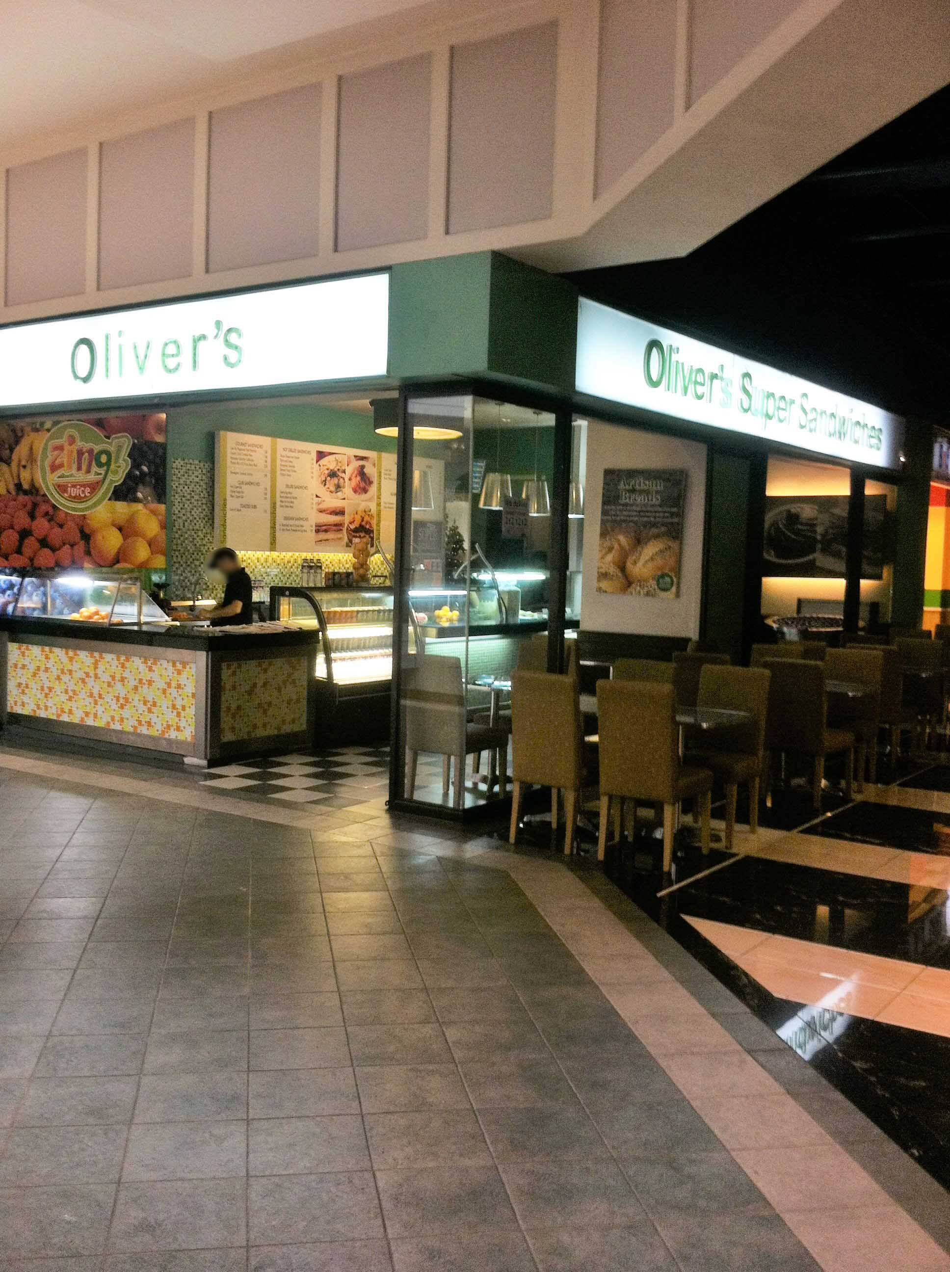 Menu of Oliver's Super Sandwiches, Power Plant Mall, Rockwell, Makati City