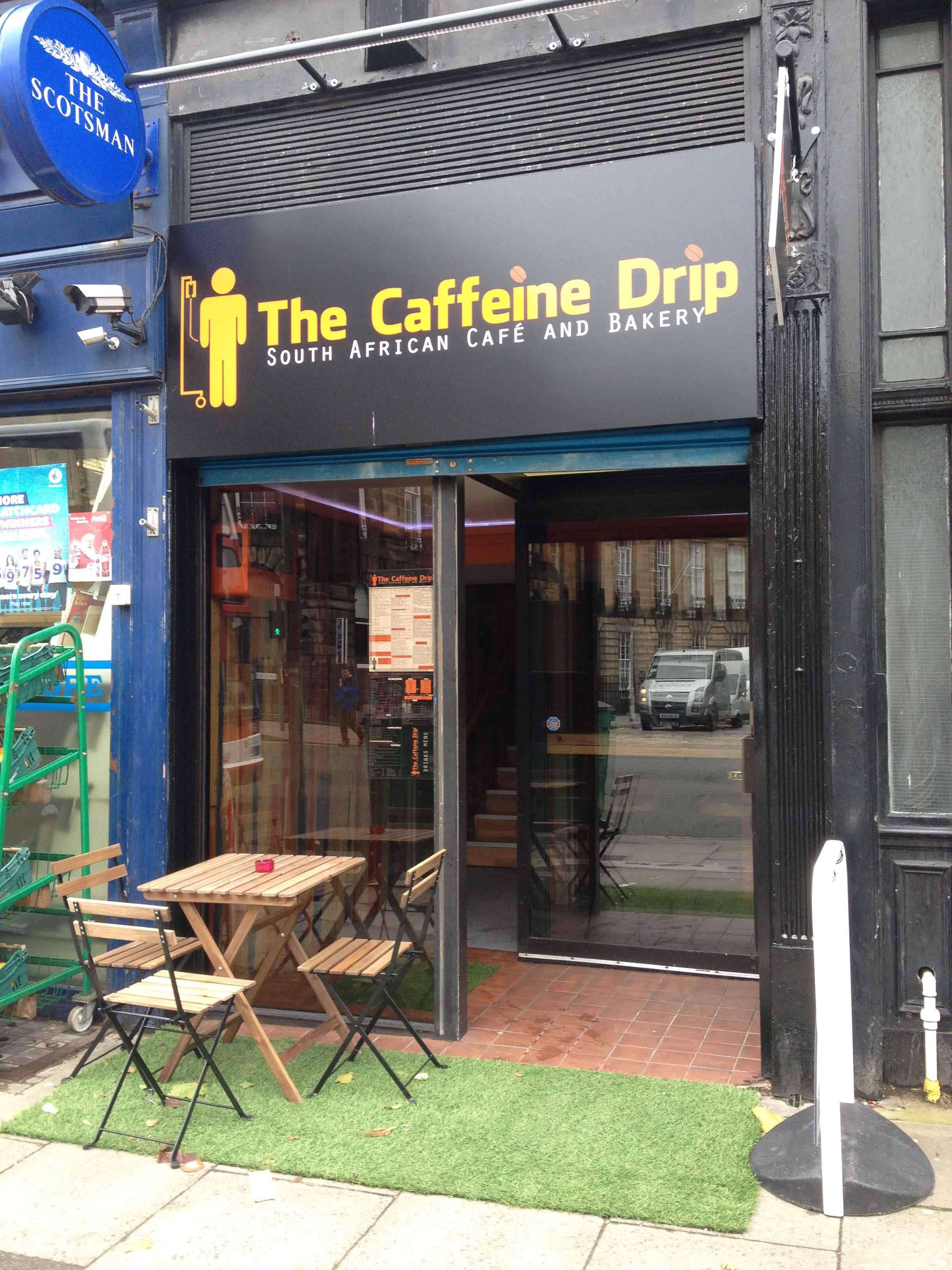 Menu of The Caffeine Drip, West End, Edinburgh