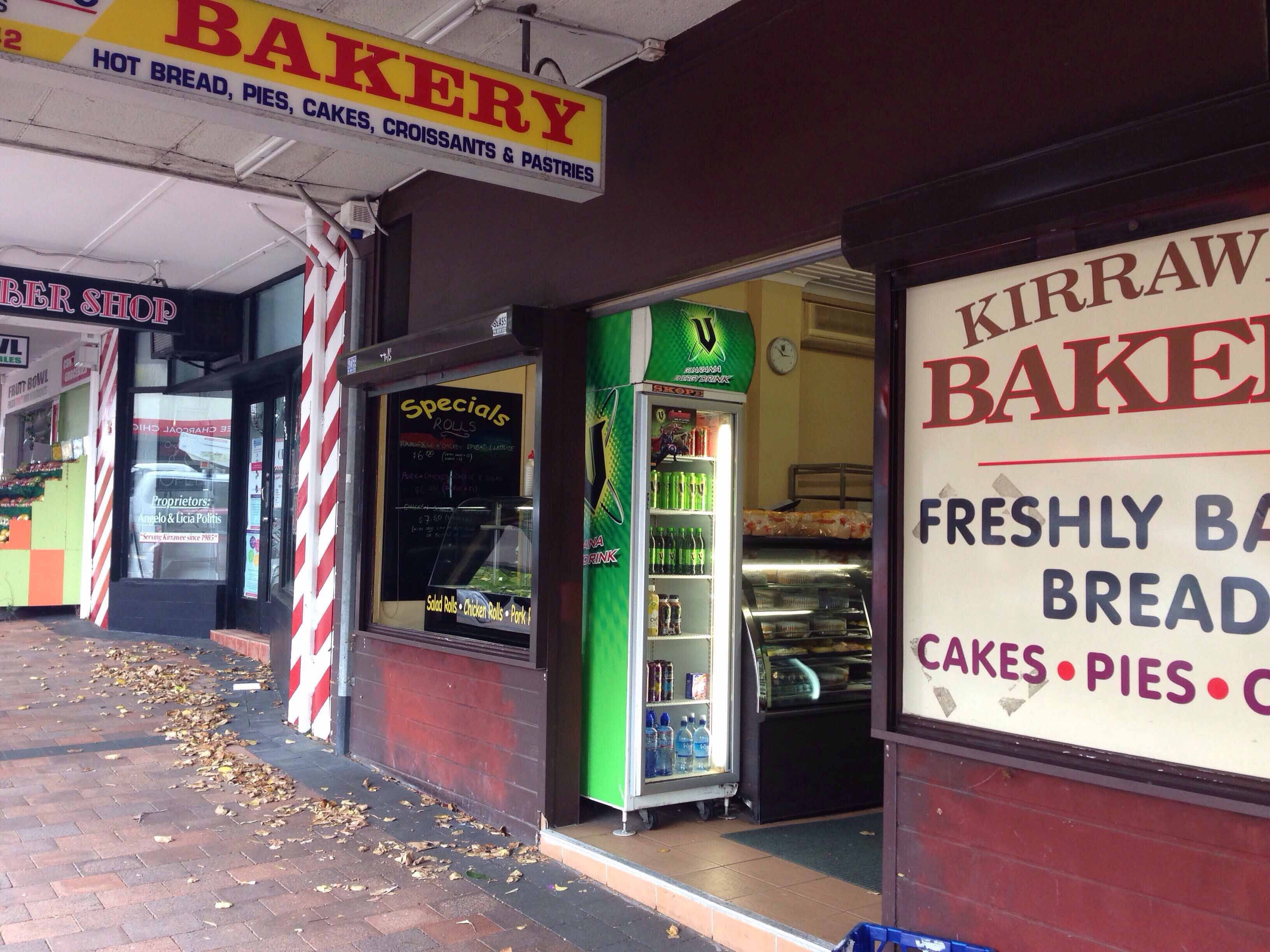 Menu of Kirrawee Bakery, Kirrawee, Sydney
