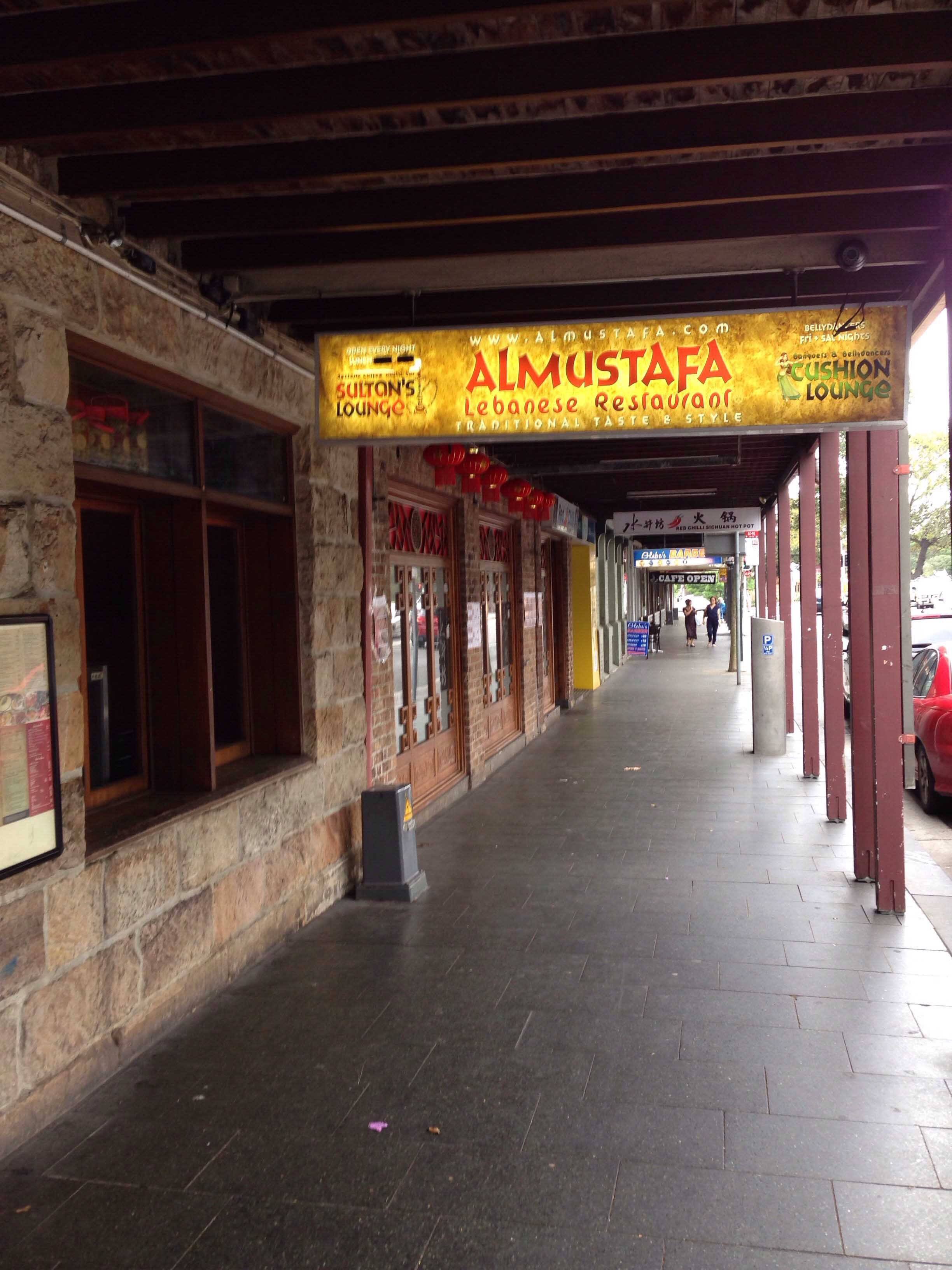 Menu of Almustafa, Glebe, Sydney
