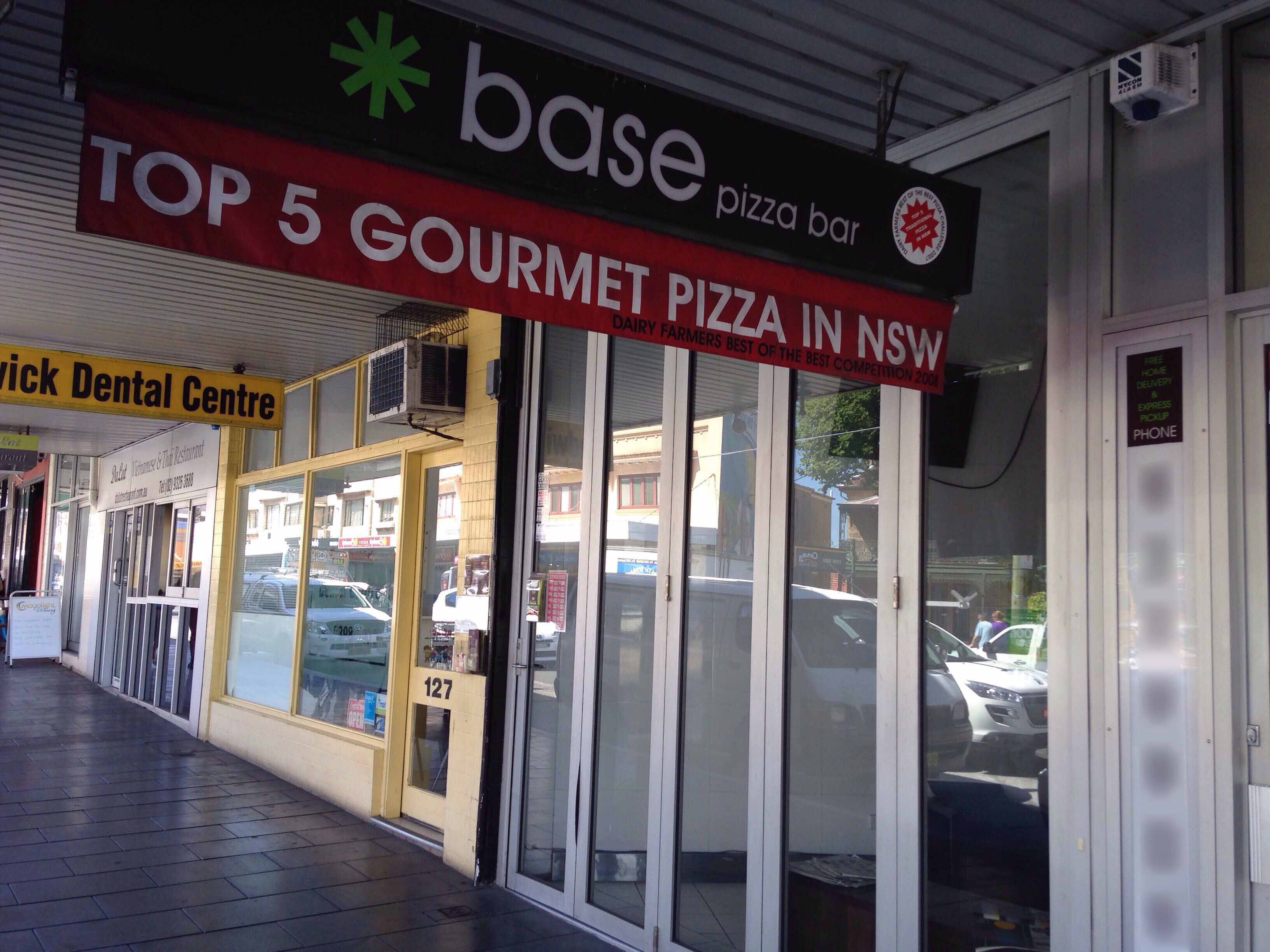 Menu of Base Pizza Bar, Randwick, Sydney