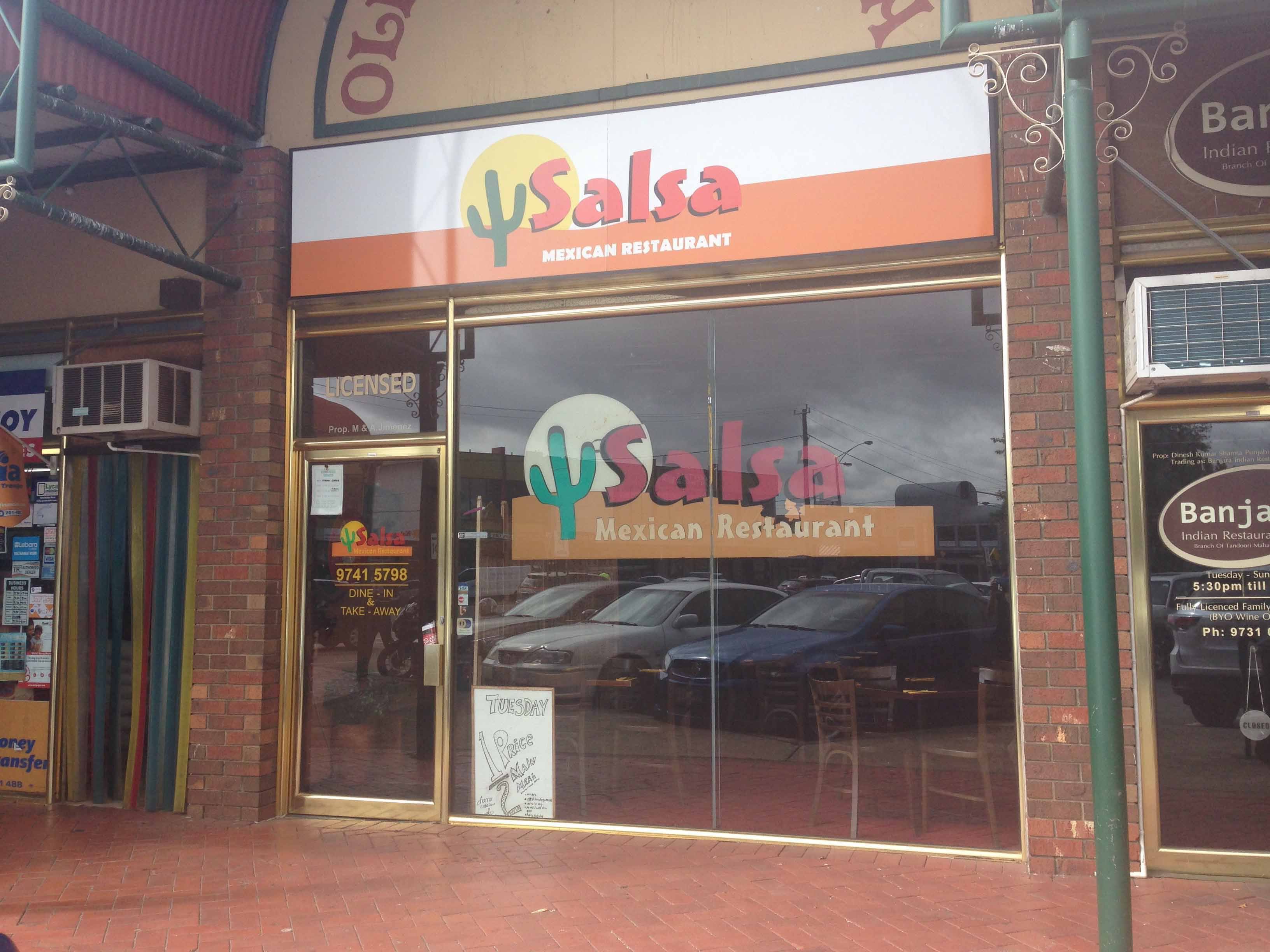 Salsa Mexican Restaurant Menu, Menu for Salsa Mexican Restaurant