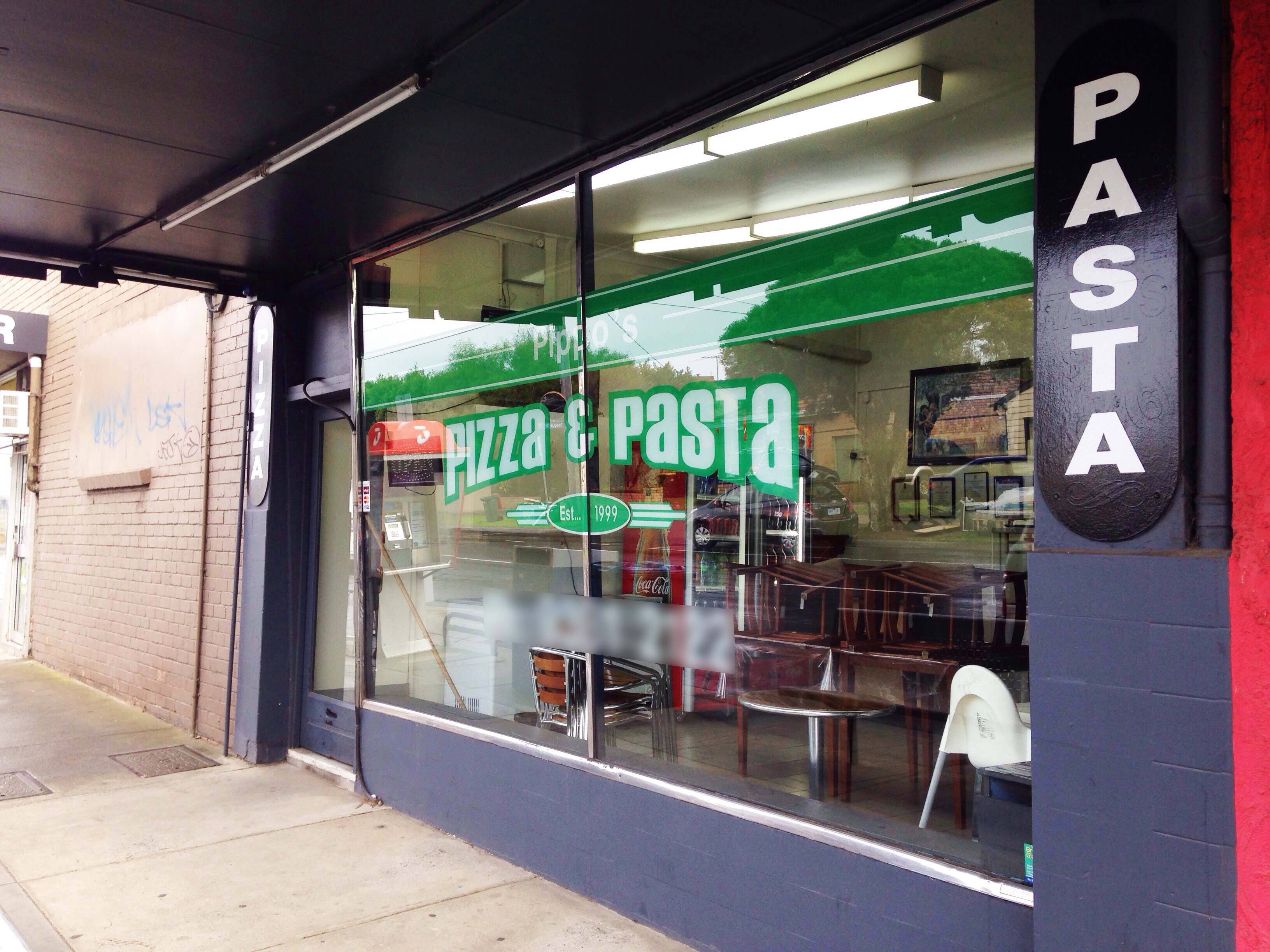 Menu of Pippo's Pizza, Niddrie, Melbourne