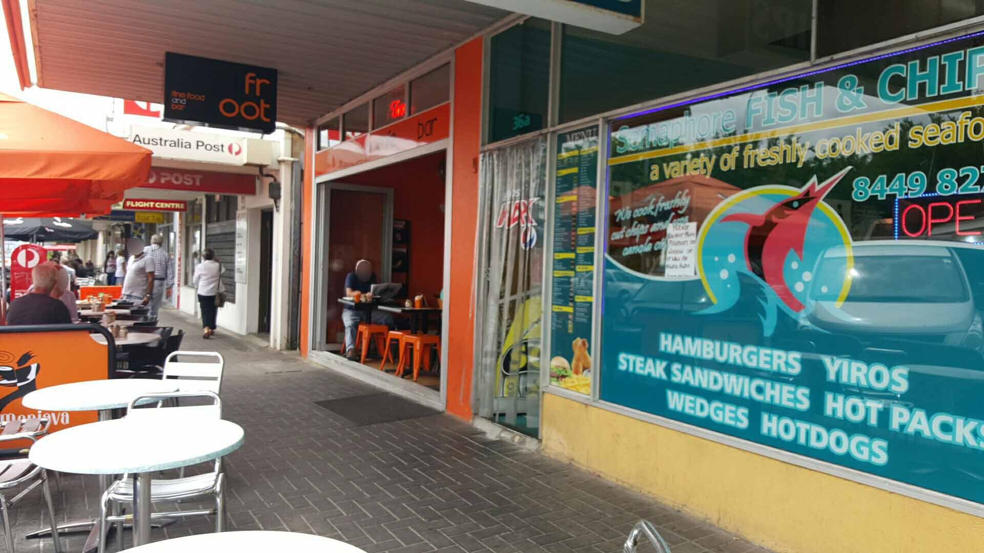 Menu of Semaphore Fish and Chips, Semaphore, Adelaide