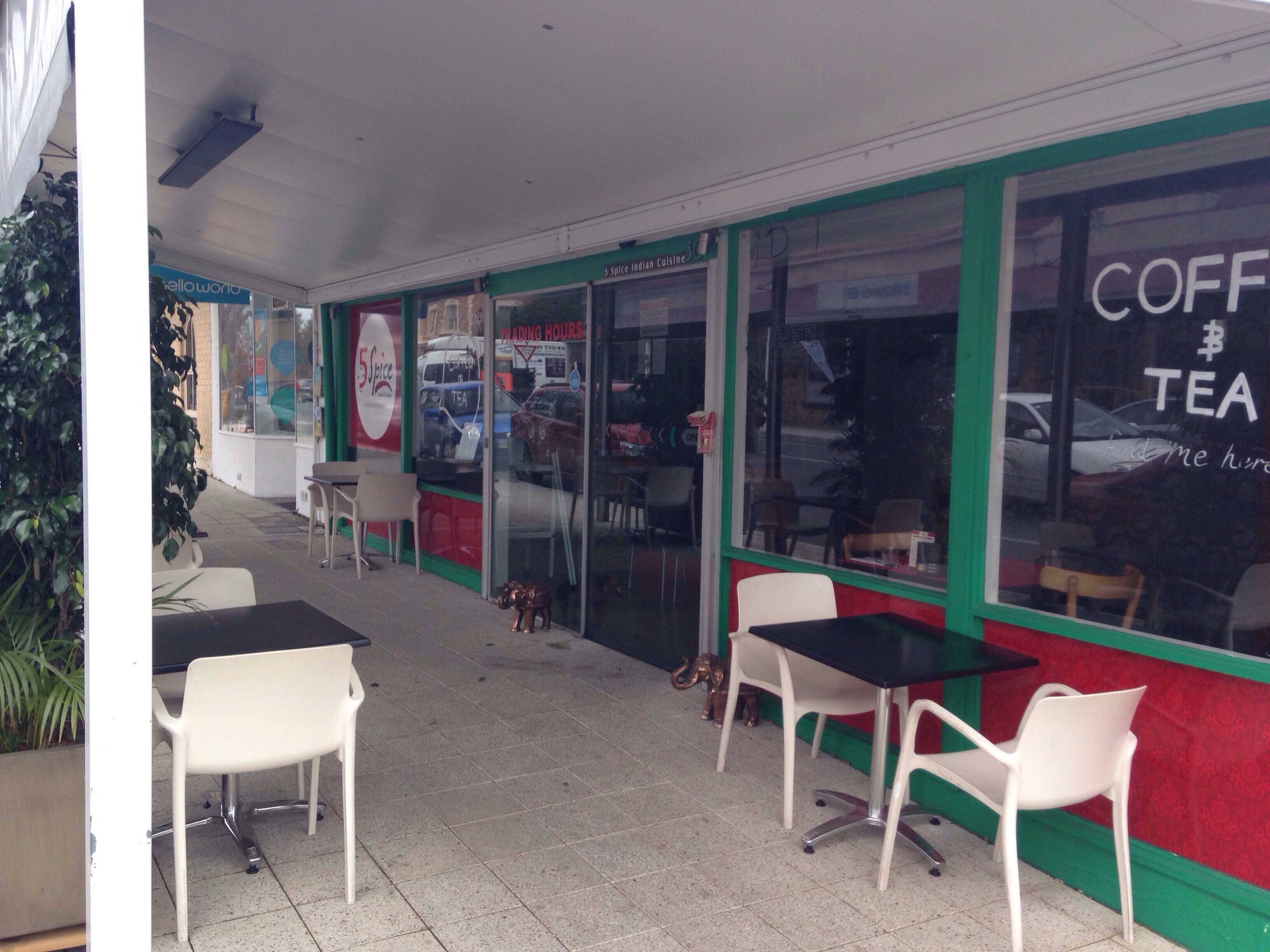 Menu of 5 Spice Indian Cuisine, Mount Barker, Adelaide